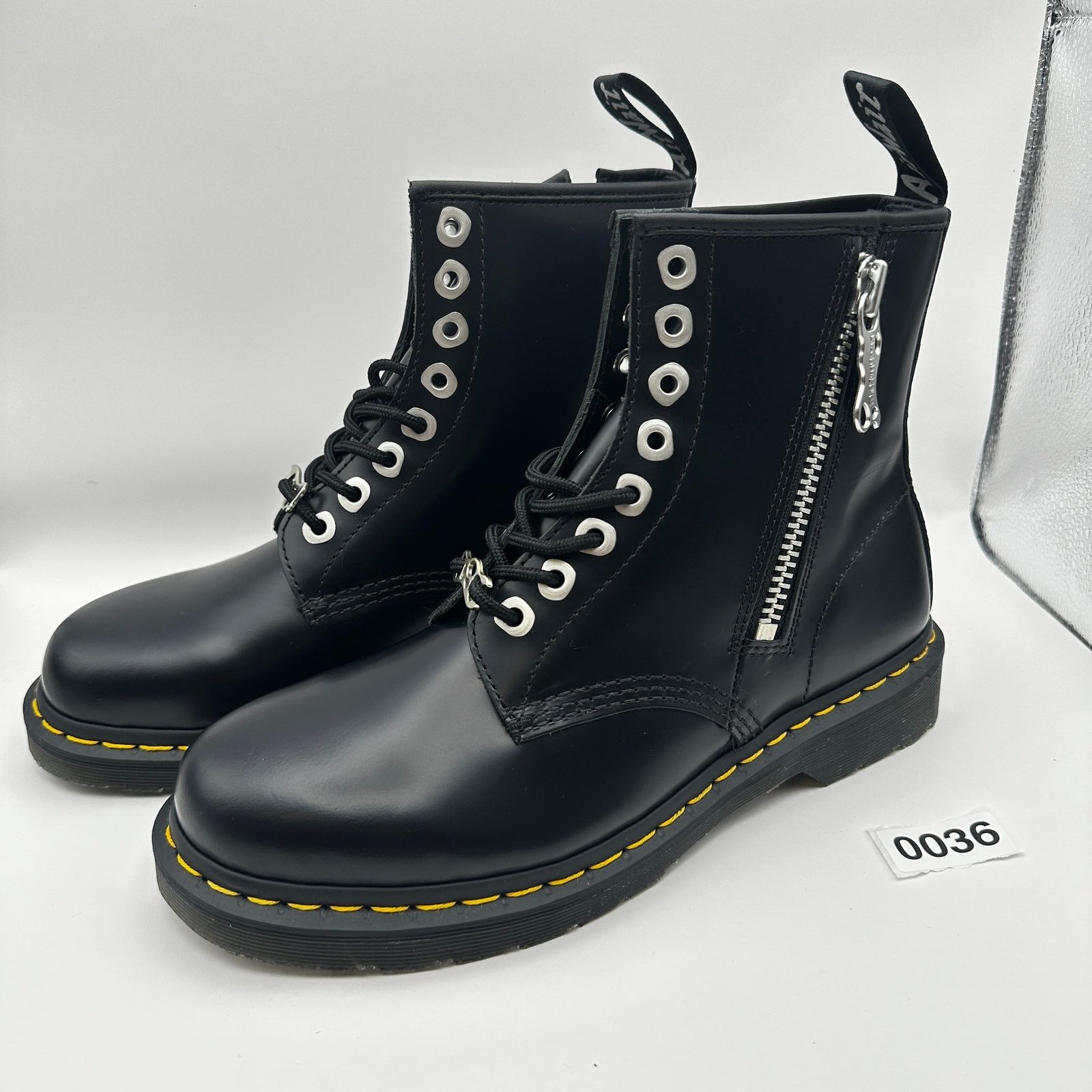 Dr. Martens Dr. Doc Martens 1460 Zip Smooth Leather Boots Black Size 8 Size US 8 / EU 41 - 1 Thumbnail