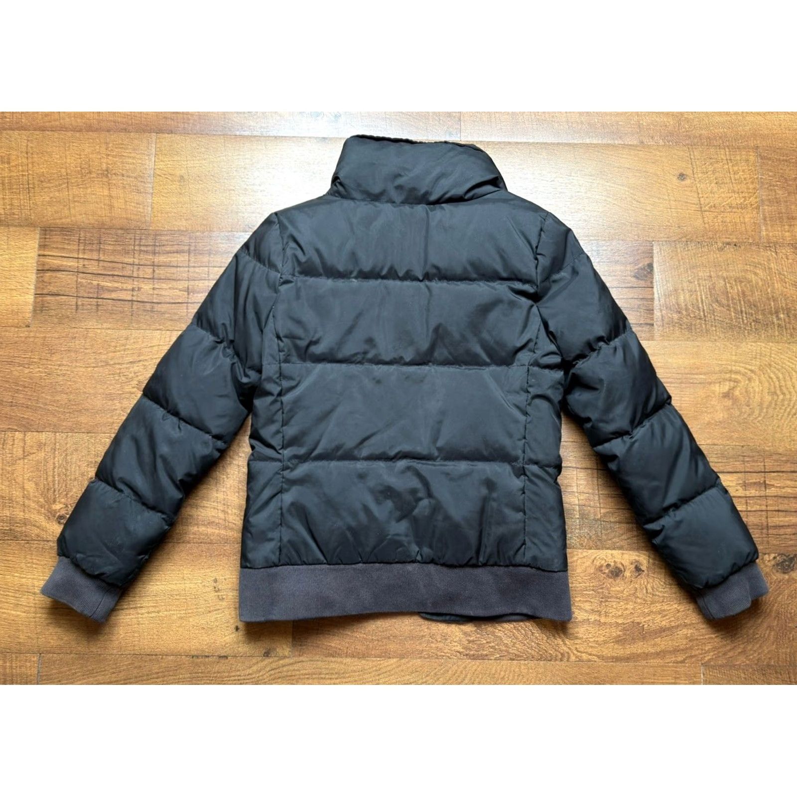 Juicy Couture VINTAGE? No - Juicy Couture Down Jacket Black Snap Button Zip High Neck Winter Ladies Medium Jacket Women Black Down Puffer Winter Size M / US 6-8 / IT 42-44 - 3 Thumbnail