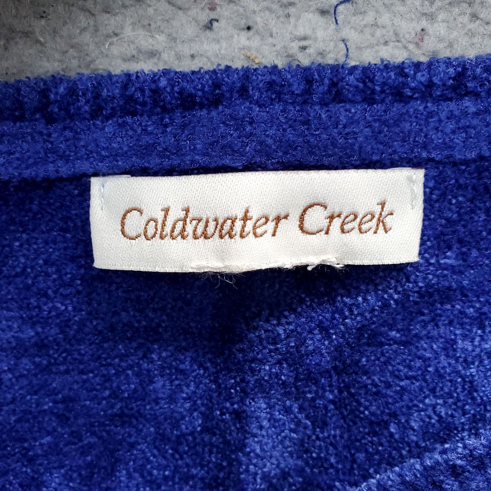 Coldwater Creek Coldwater Creek Womens 1X Blue Textured Fleece Sweatshirt Pullover Long Sleeve Crew Neck Casual Comfort Wear Size XL / US 12-14 / IT 48-50 - 5 Thumbnail