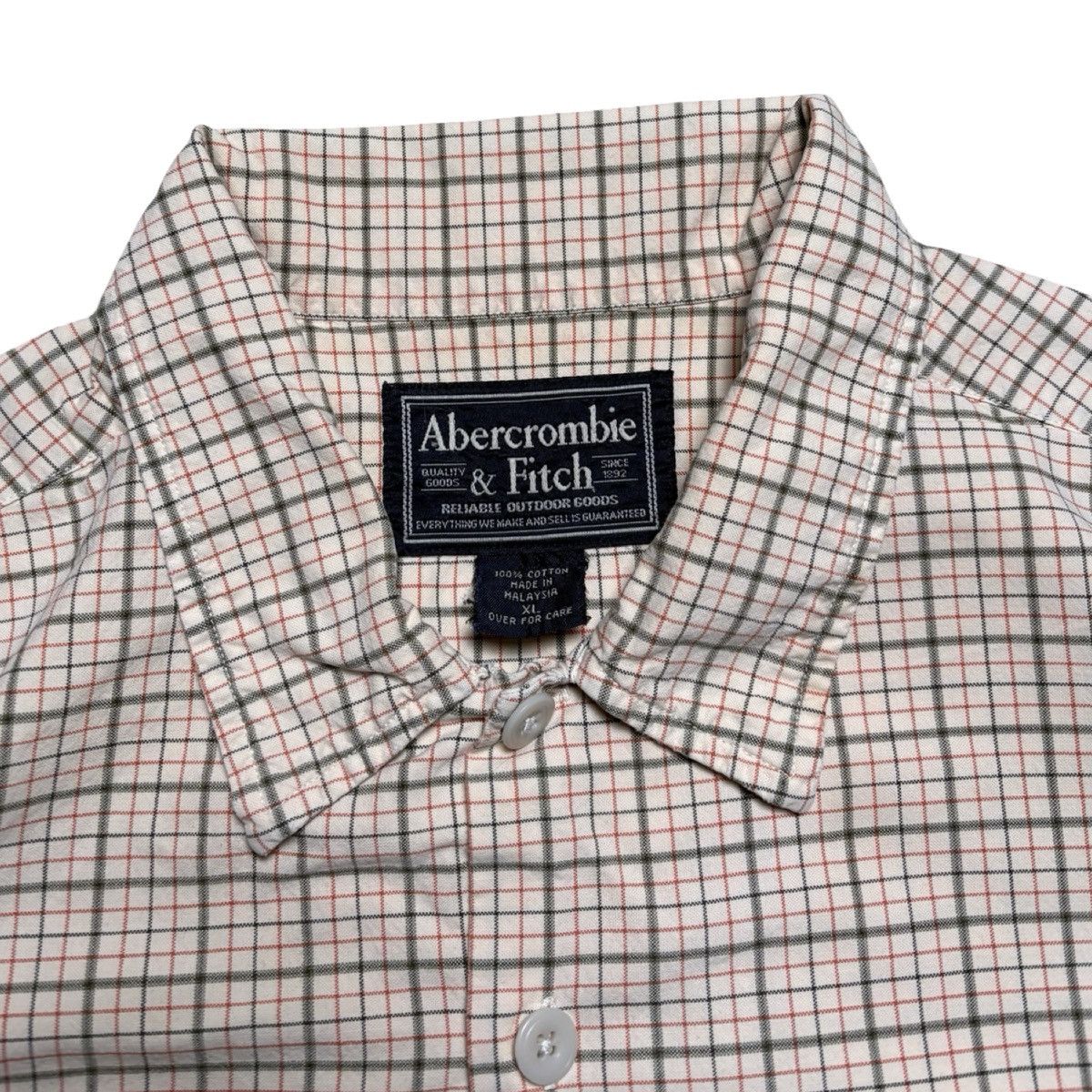 Abercrombie & Fitch Vintage Abercrombie Fitch Shirt Mens XL Beige Plaid Shirt Size US XL / EU 56 / 4 - 3 Thumbnail