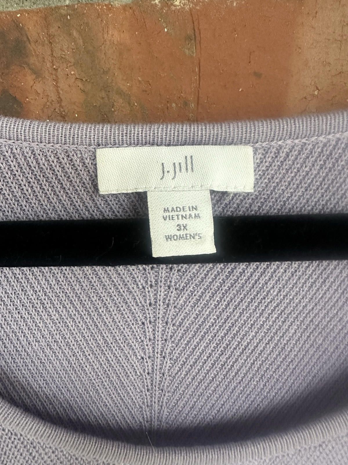 Designer J Jill Women's Plus Size Lavender Sweater - Size 3X Size 3XL / US 20-22 - 3 Thumbnail