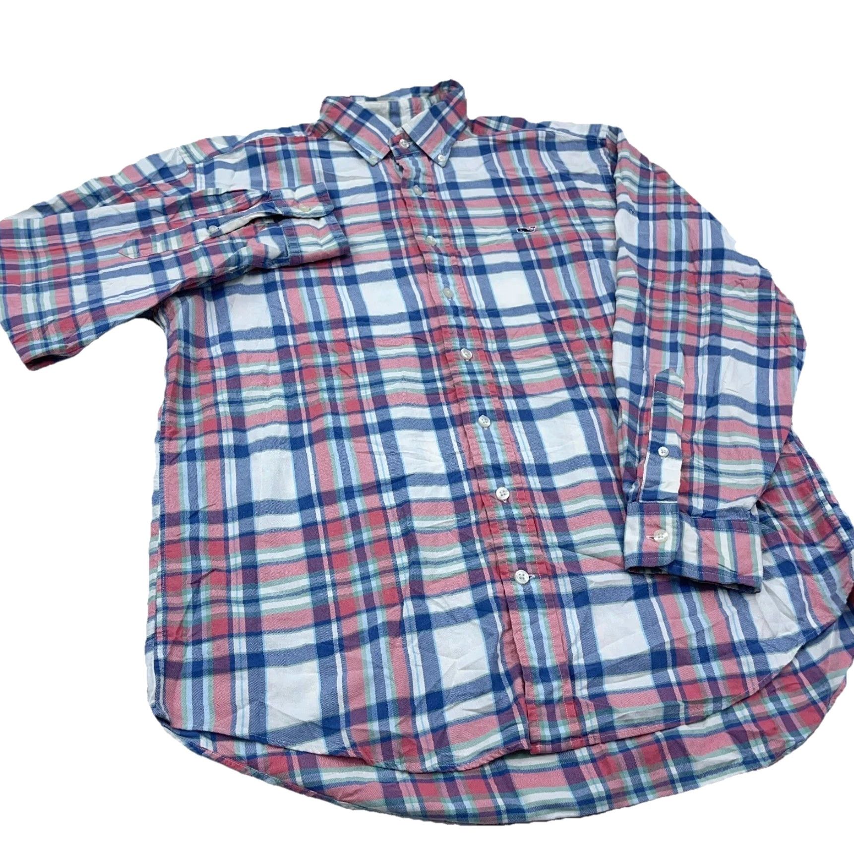 Vineyard Vines Vineyard Vines Flannel Shirt Men Medium Blue Pink Plaid Button Up Whale Shirt Shirt? Size US M / EU 48-50 / 2 - 6 Thumbnail