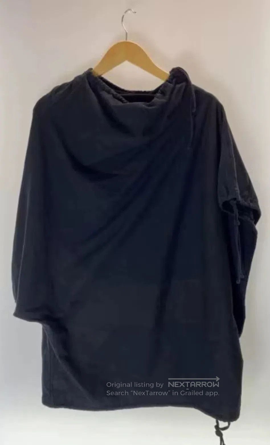 Yohji Yamamoto Yohji Yamamoto Black Drawstring Pullover. Size US M / EU 48-50 / 2 - 2 Thumbnail