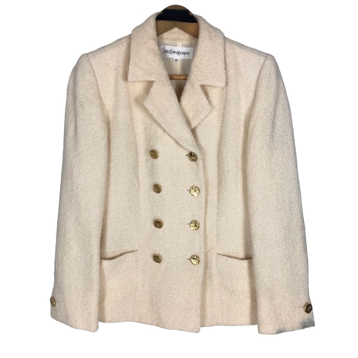 Yves Saint Laurent Yves Saint Laurent Short Coat Wool Light Jacket Luxury Size XS / US 0-2 / IT 36-38 - 1 Thumbnail