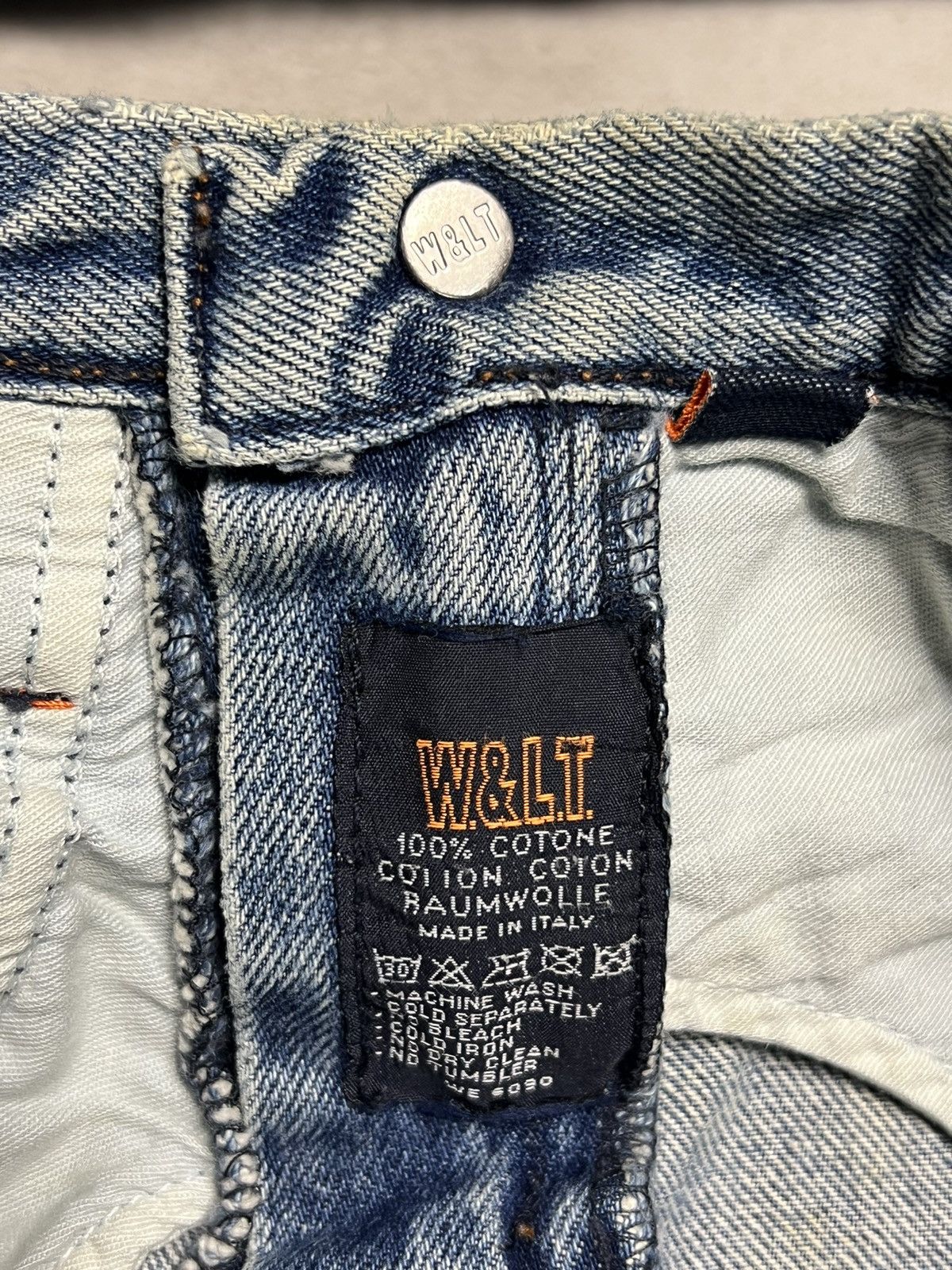 W&LT W&LT Graffiti Print Denim Jeans Size US 28 / EU 44 - 5 Thumbnail
