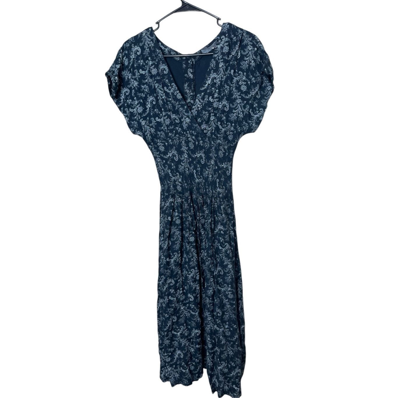 Other Vintage All That Jazz 90s Black Floral Print Maxi Dress Size Size XS / US 0-2 / IT 36-38 - 1 Thumbnail