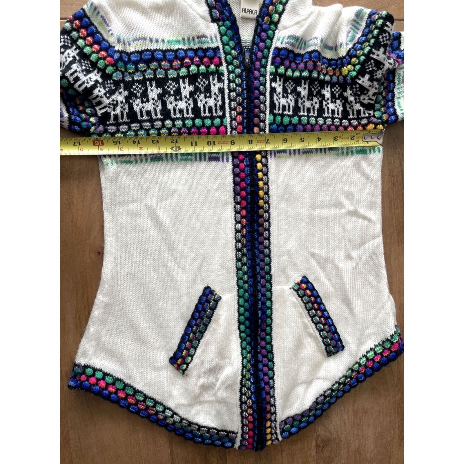 Vintage A&B Alpaca Knit Hoodie Womens Small/XS Full Zip Longsleeve Sweater MADE IN PERU Size S / US 4 / IT 40 - 8 Thumbnail