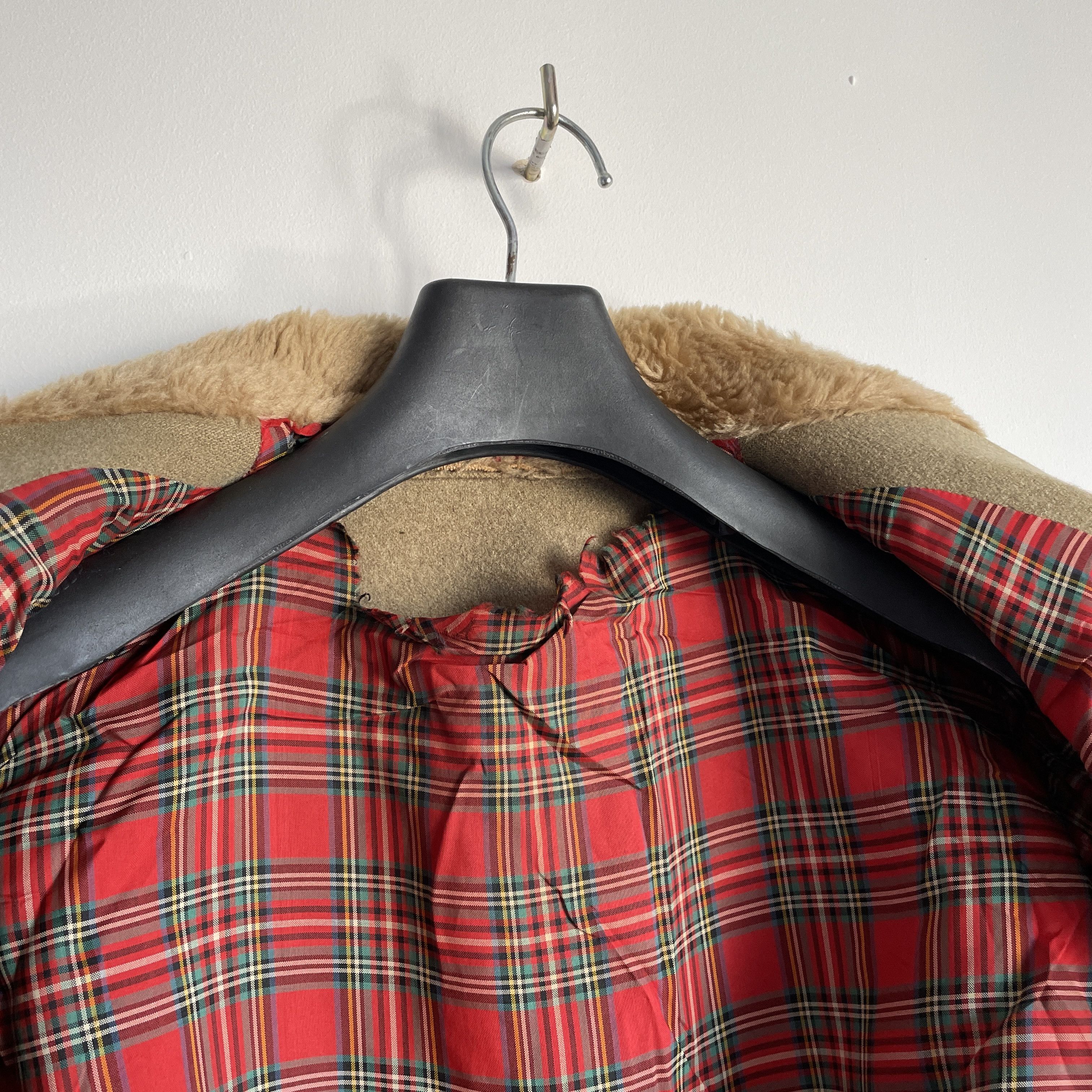 Vintage Vintage 50's 60's British Fur Collar Country Heavy Wool Coat Size US L / EU 52-54 / 3 - 13 Thumbnail