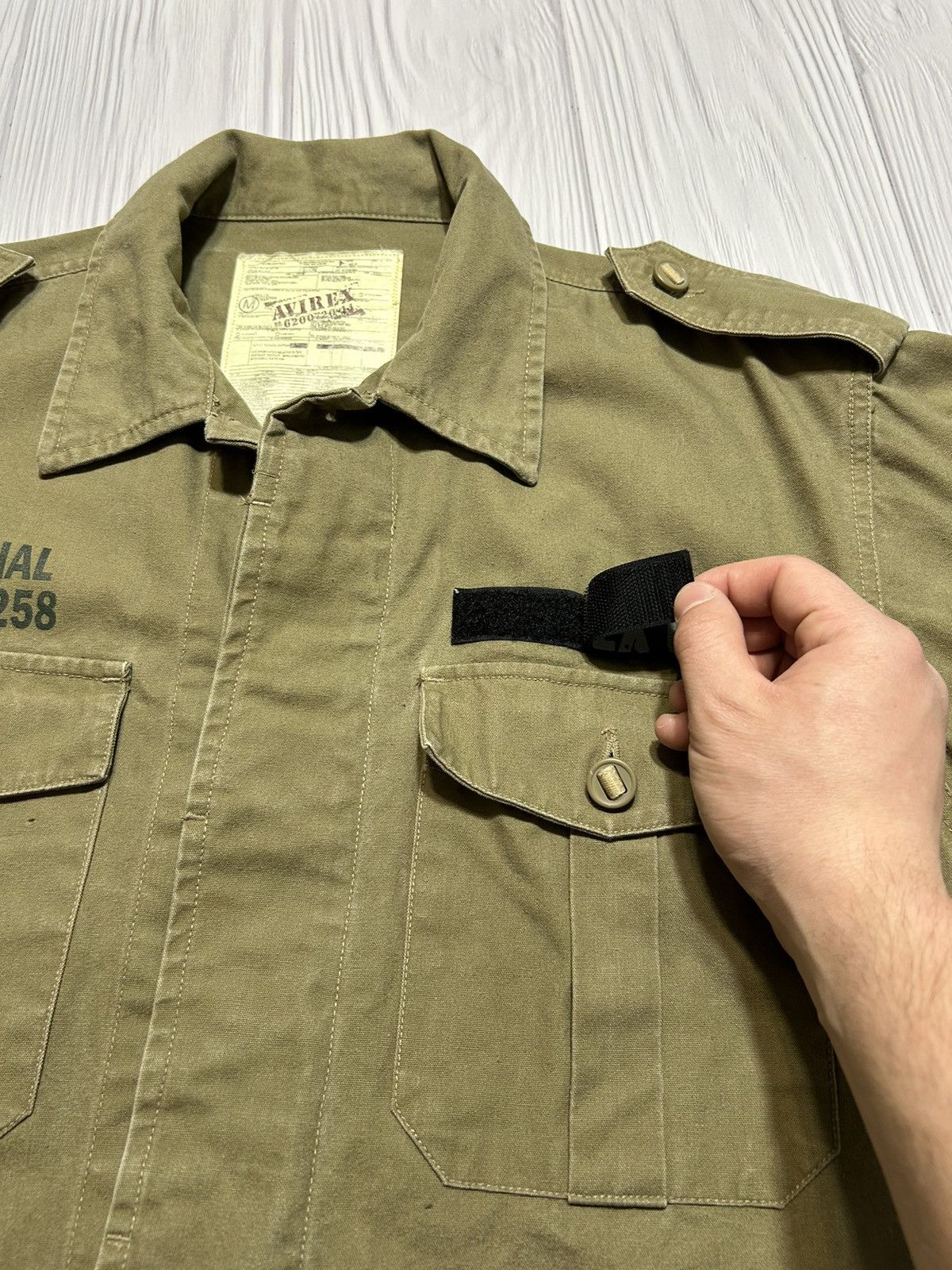 Avirex Vintage Military Avirex USA Army Patch Button Up Jacket Size US M / EU 48-50 / 2 - 10 Thumbnail