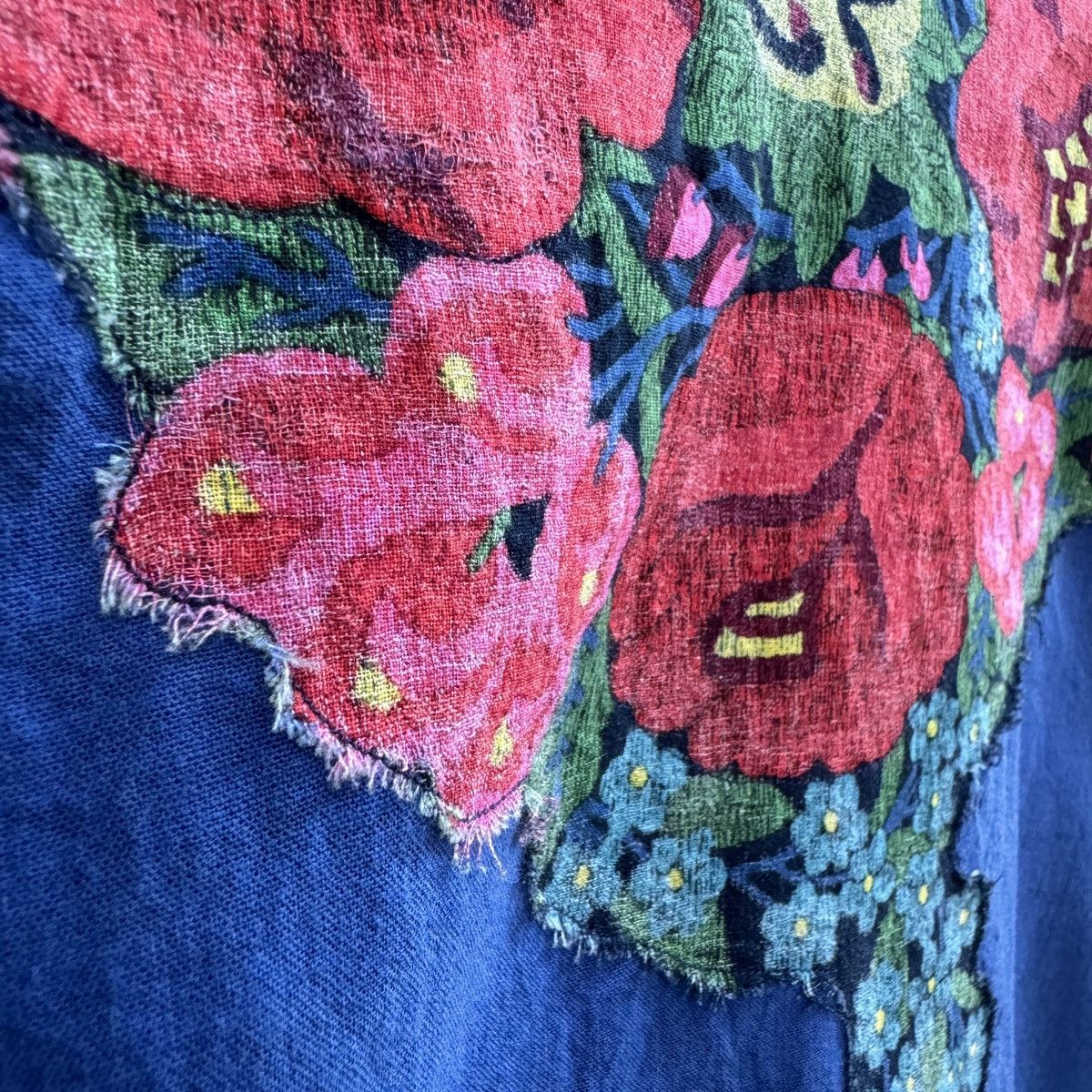 Japanese Brand Bohemians Garden Patchwork Chambray Shirt Size US S / EU 44-46 / 1 - 9 Thumbnail