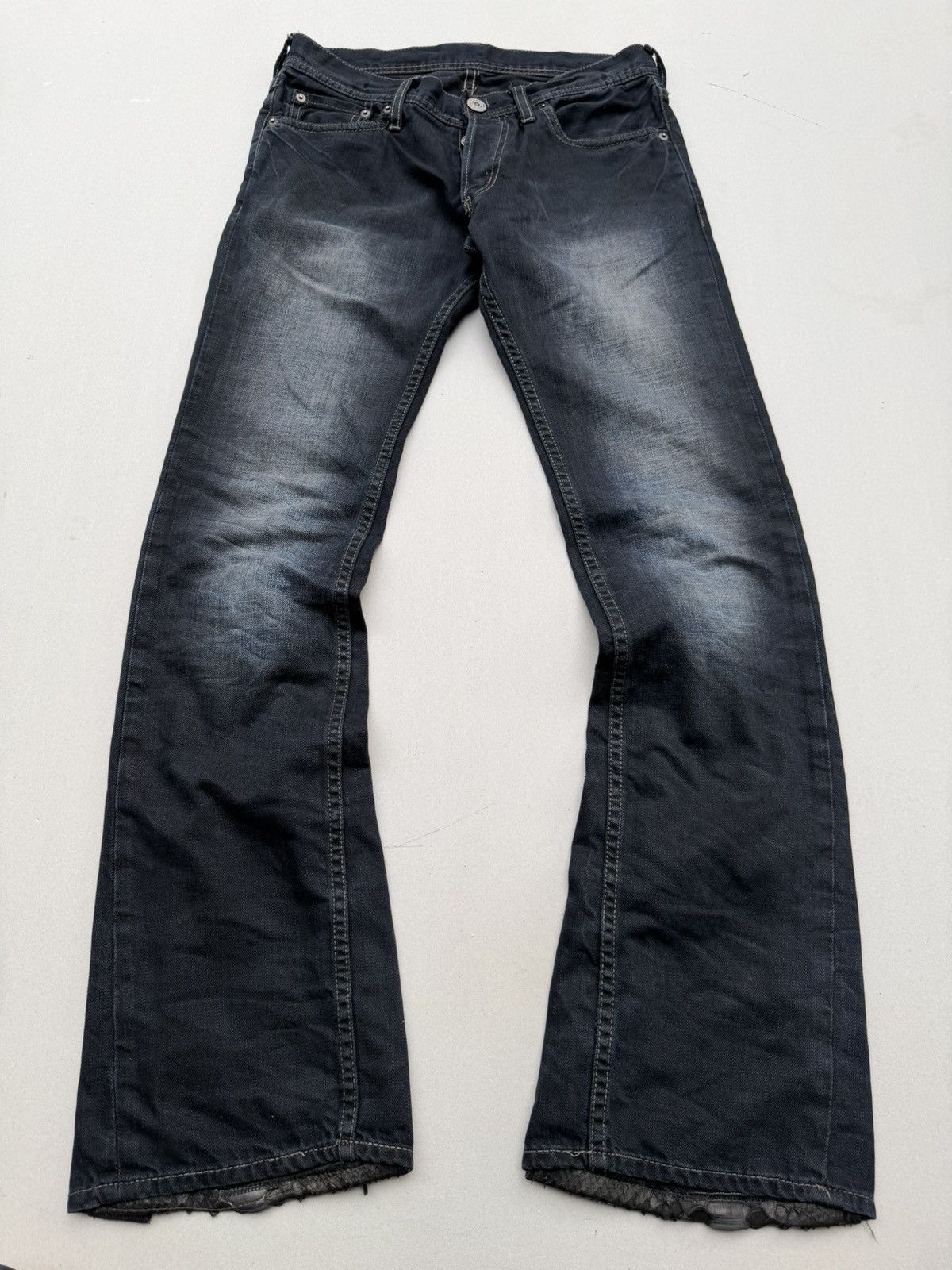 Japanese Brand Edge Lace up flare jeans Size US 29 - 1 Thumbnail