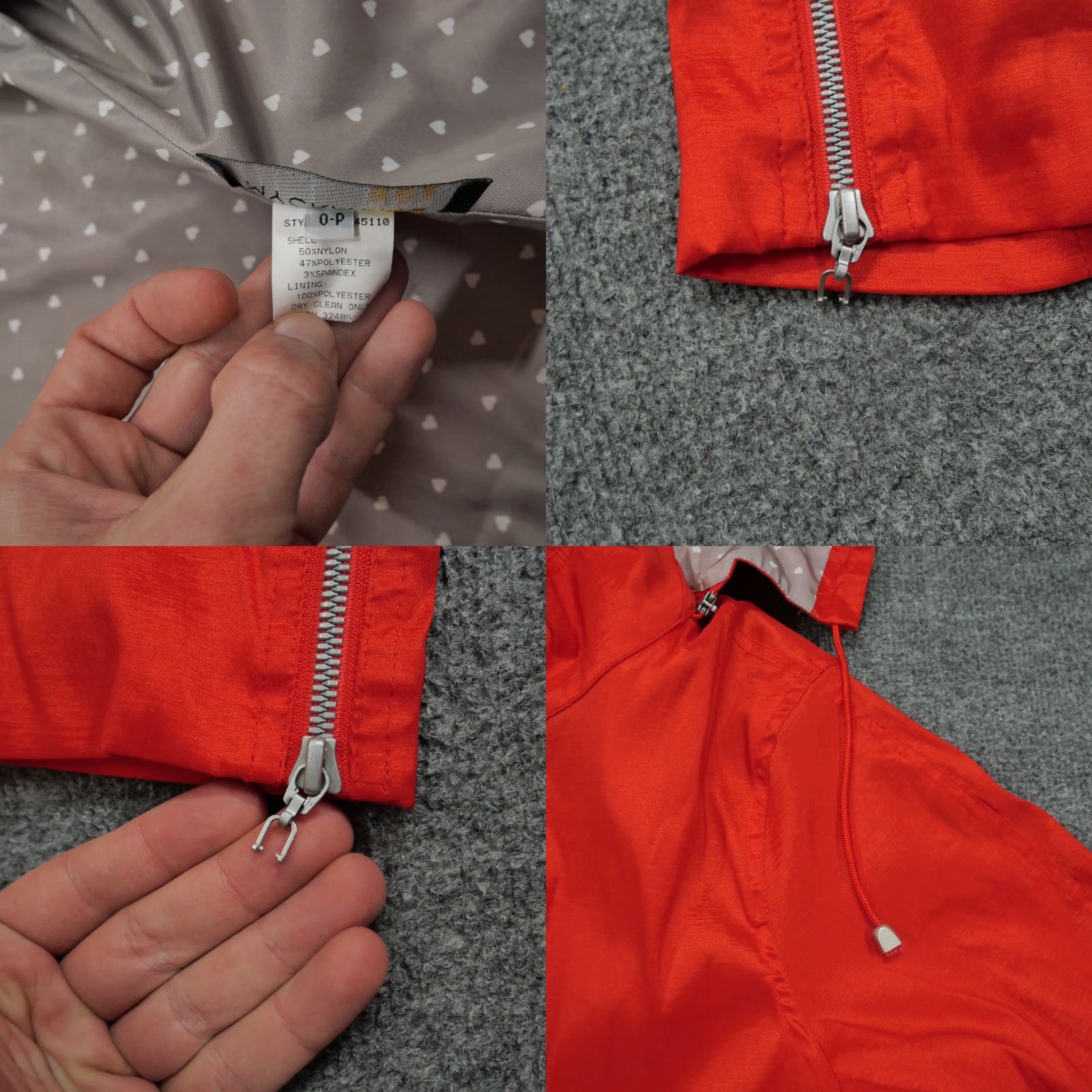 Rains Mycra Pac Jacket Womens 0 Small Orange Rain Coat Hooded Long Size XS / US 0-2 / IT 36-38 - 8 Thumbnail