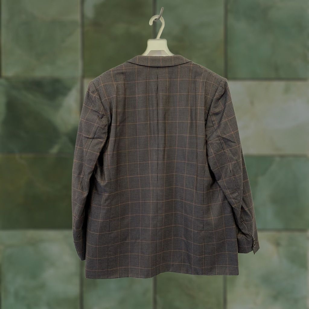 Brioni BRIONI Roman Style Blazer Sport Coat Ferrari 46R Brown Plaid Silk Cashmere 2 Piece Men Size 46R - 1 Thumbnail