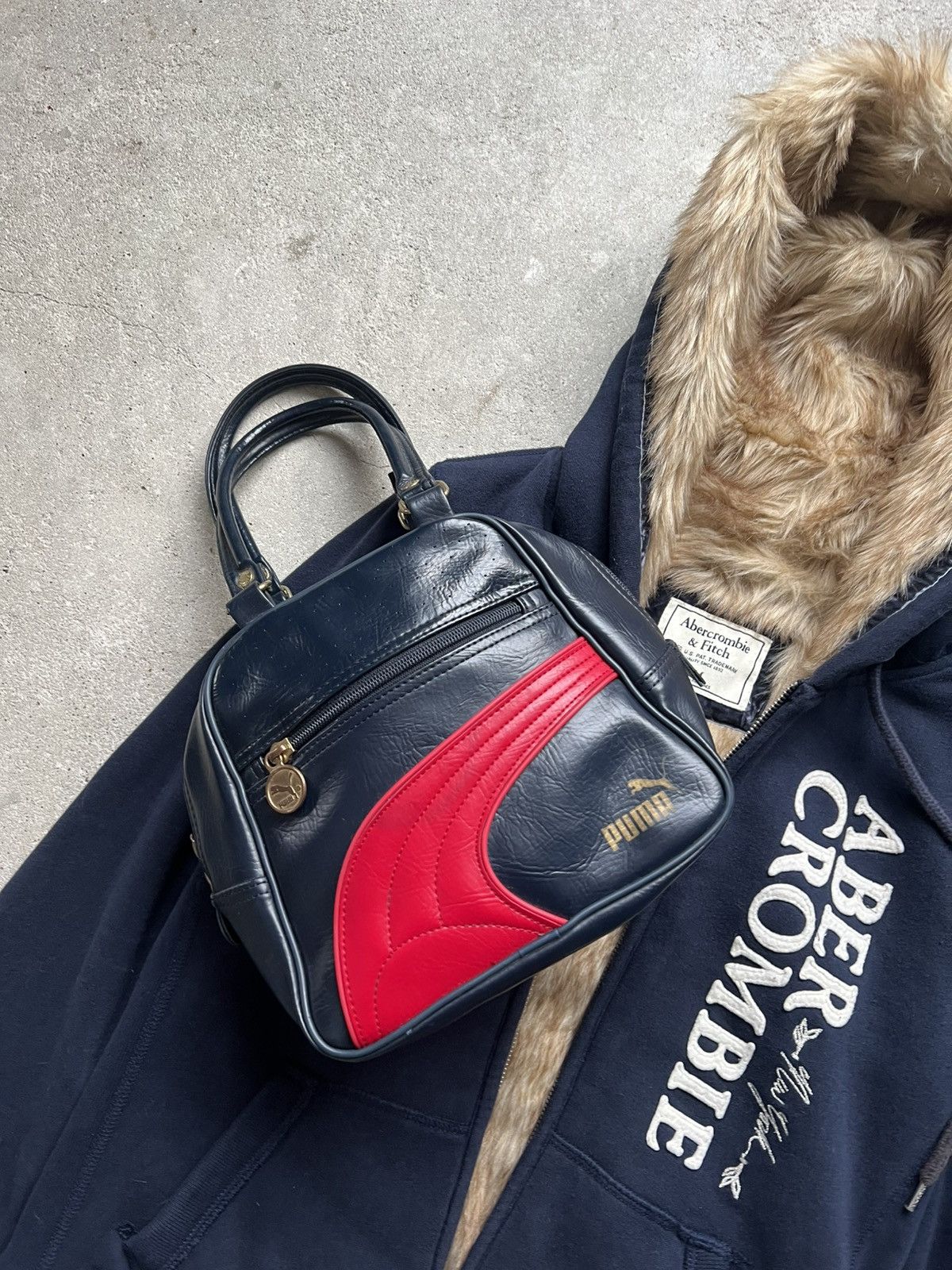 Puma × Vintage Vintage Puma blue Hand bag Y2K opium IfSixWasNine style Size ONE SIZE - 5 Thumbnail