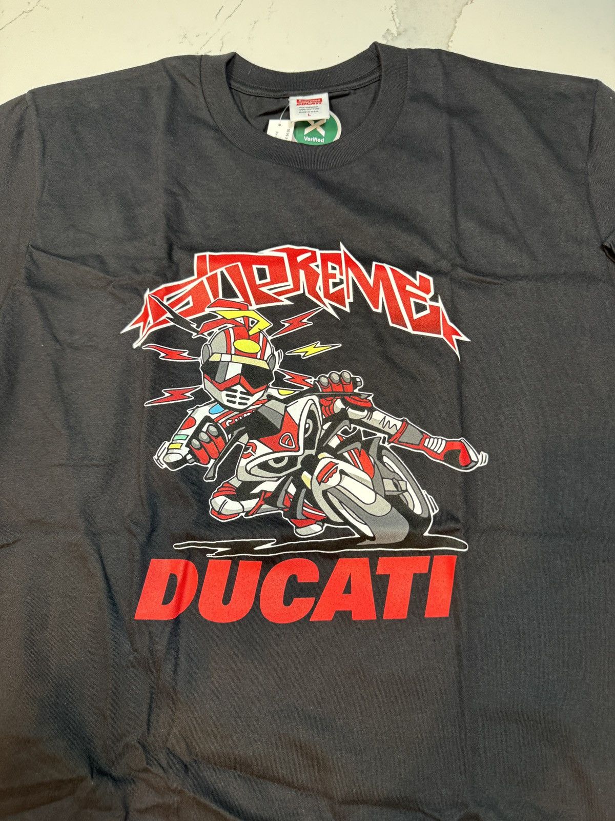 Supreme Supreme x Ducati Racing Graphic T Black Size Large Deadstock Size US L / EU 52-54 / 3 - 1 Thumbnail