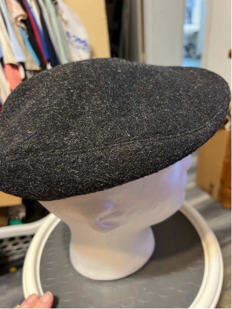Brooks Men's Brooks Charcoal Wool Mohair Flat Cap One Size Size ONE SIZE - 4 Thumbnail
