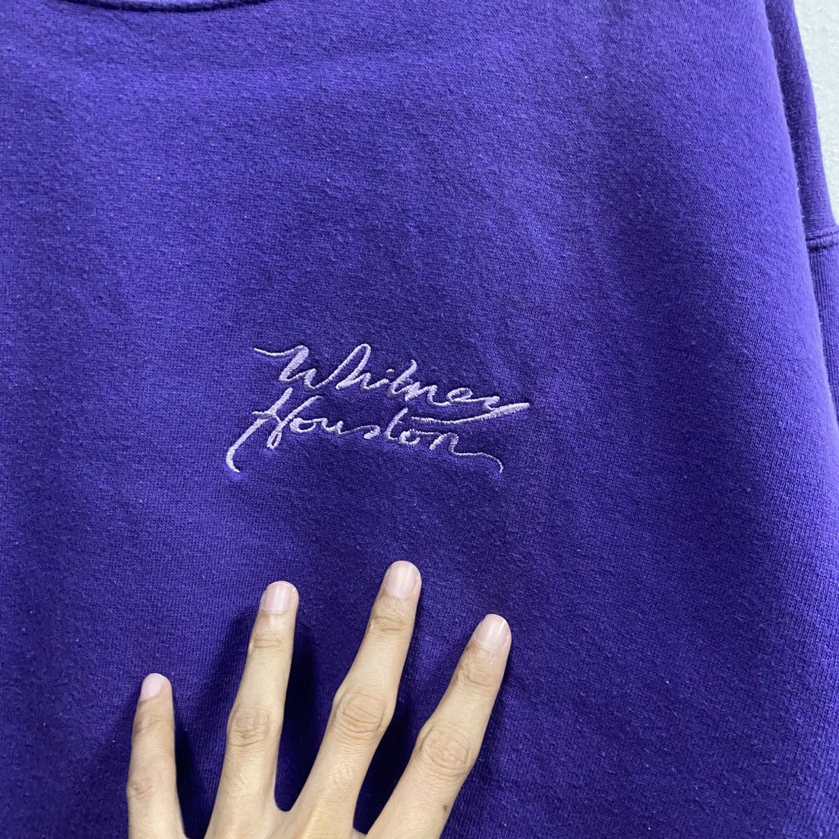 Rap Tees vintage 90s purple Whitney Houston Name crewneck sweatshirt Size US L / EU 52-54 / 3 - 5 Thumbnail