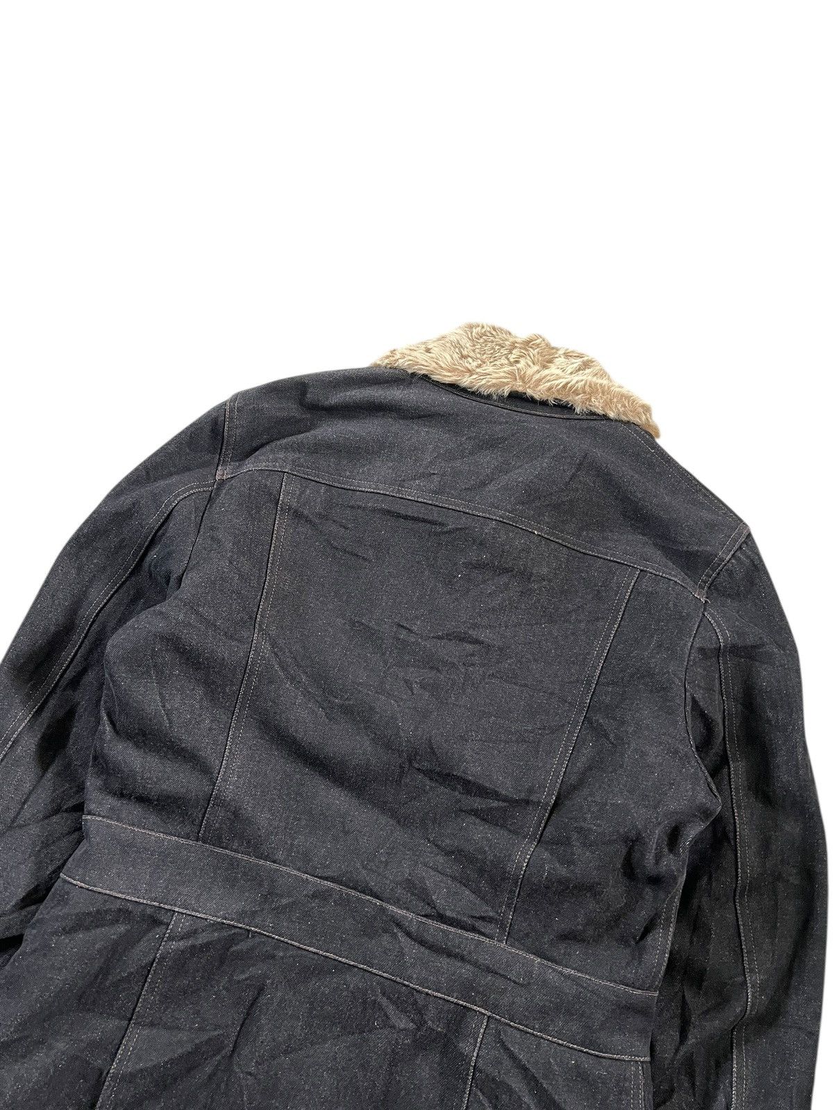 Japanese Brand 1990s Nicole Club For Men Fur Denim Chore Jacket Size US L / EU 52-54 / 3 - 7 Thumbnail