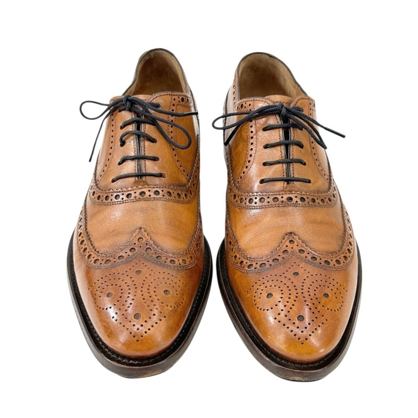 Roberto Botticelli Brown Wingtip Oxford Brogue Leather Laceup Shoes Size US 9.5 / EU 42-43 - 4 Thumbnail