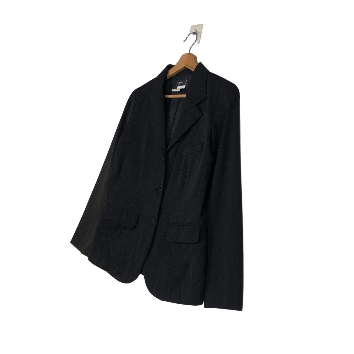 agnes b. RICH BLACK VINTAGE BUTTON JACKET AGNES B. PARIS ISSEY MIYAKE Size US S / EU 44-46 / 1 - 4 Thumbnail