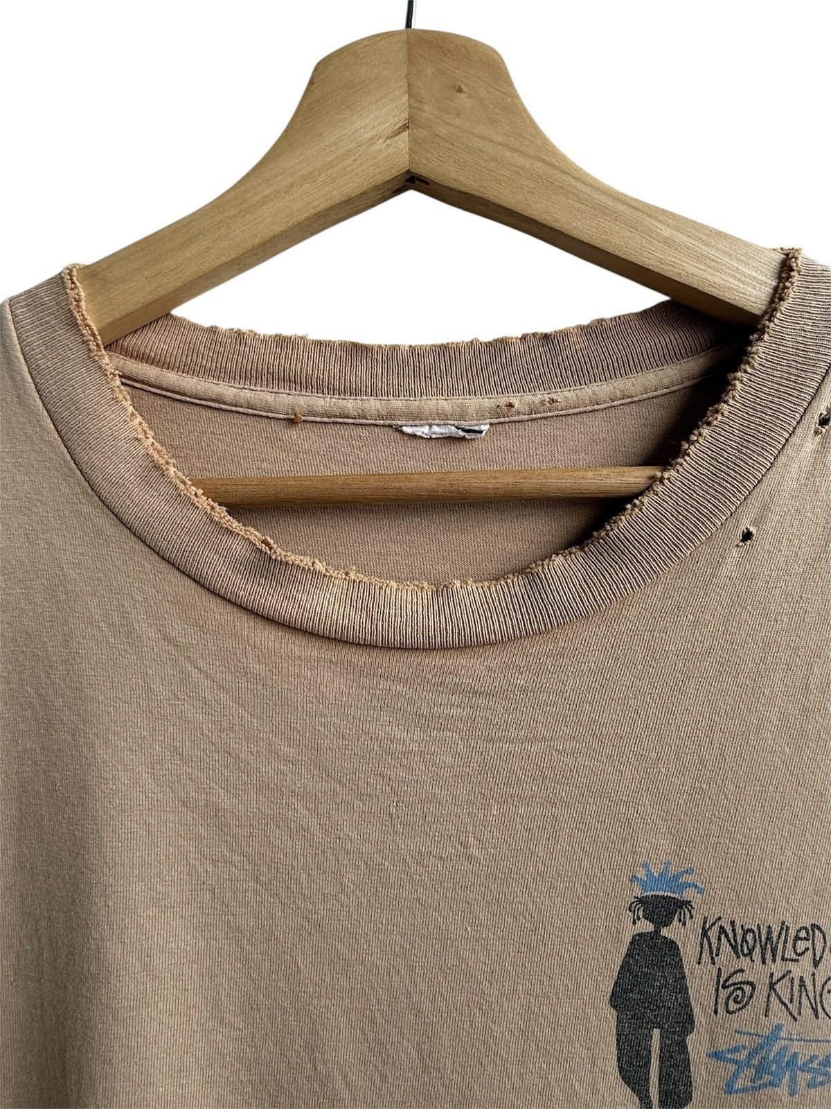 Stussy Vintage Trashed 80s STUSSY Knowledge is King tee Size US L / EU 52-54 / 3 - 8 Thumbnail