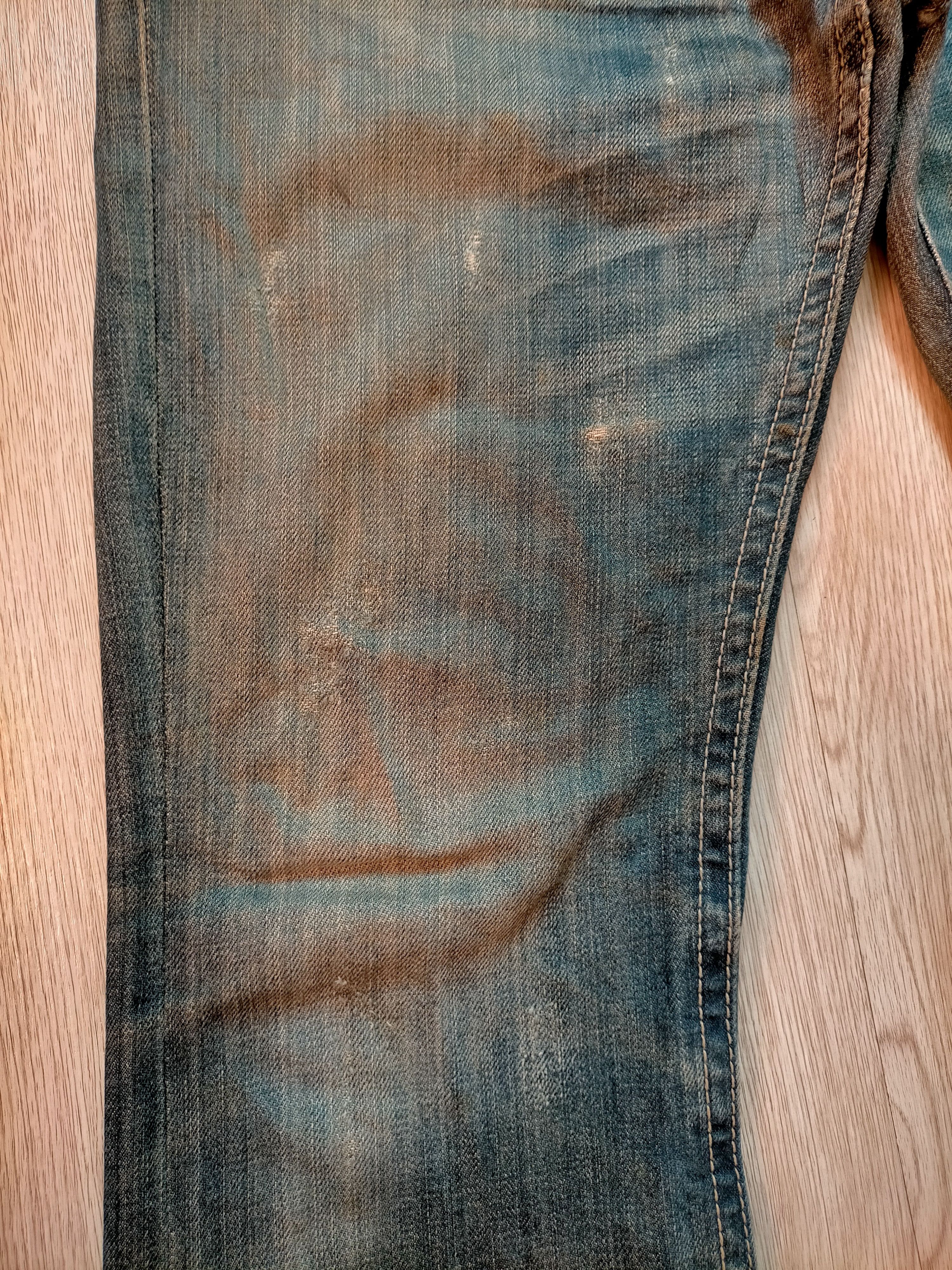 If Six Was Nine × Japanese Brand Flare Jeans Semantic Design Leather pocket Boot cut Denim Size US 31 - 7 Thumbnail