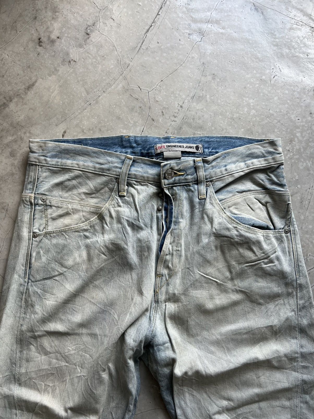 Levi's Levis Engineered Jeans Buckle Back Tag W33 Actual 34x32.5 Size US 33 - 2 Thumbnail