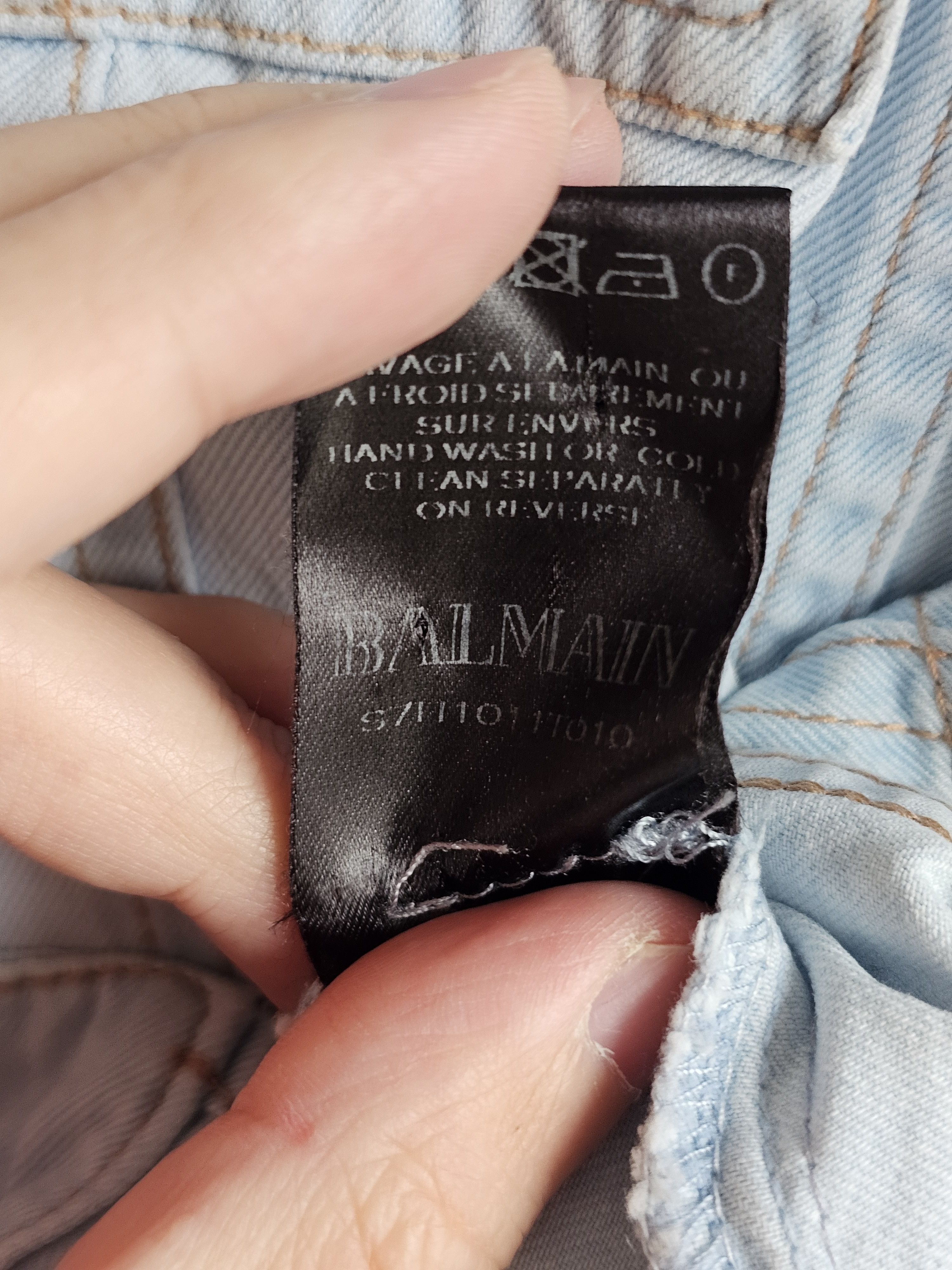 Balmain Balmain Men's Denim Shirt Size like M Size US M / EU 48-50 / 2 - 7 Thumbnail