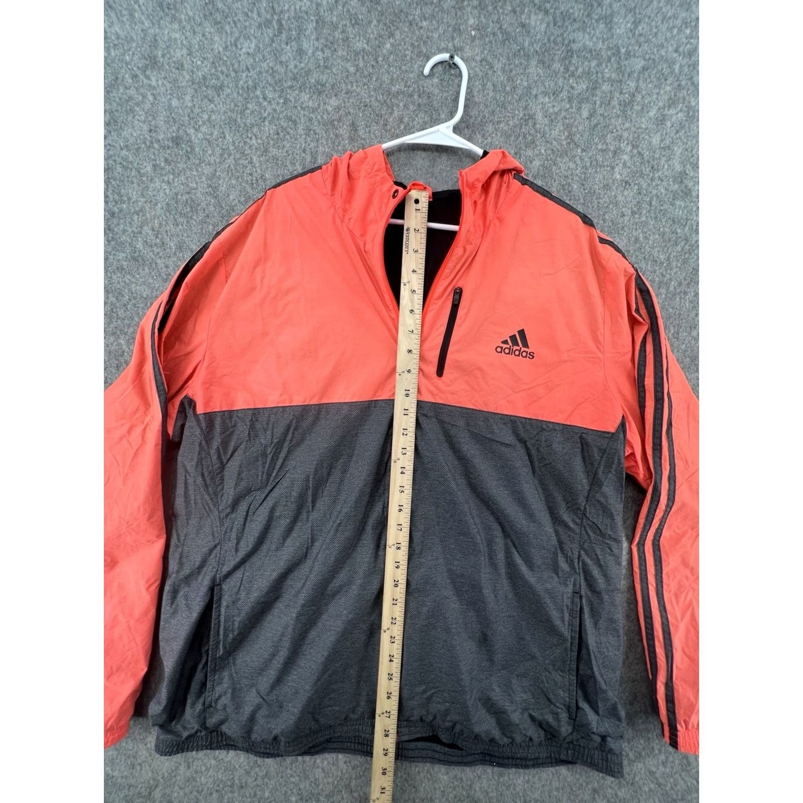 Adidas Adidas Hooded Windbreaker Jacket Neon Coral Black Full Zip 2XL Men’s Jacket Windbreaker Regular Size Coral Neon Black Adidas Size US XXL / EU 58 / 5 - 3 Thumbnail