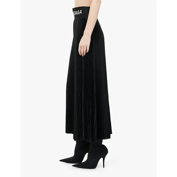 Balenciaga o1y0625 Midi Skirt in Black Size 26" / US 2 / IT 38 - 3 Thumbnail