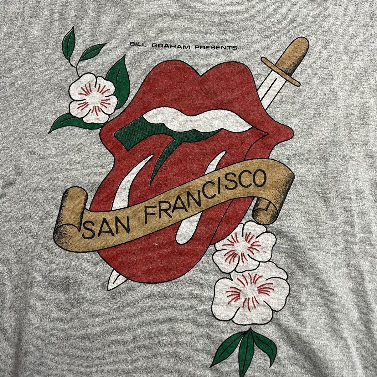 The Rolling Stones × Vintage Vintage Rolling Stones Bill Graham San Francisco Staff Tee Size US S / EU 44-46 / 1 - 3 Thumbnail