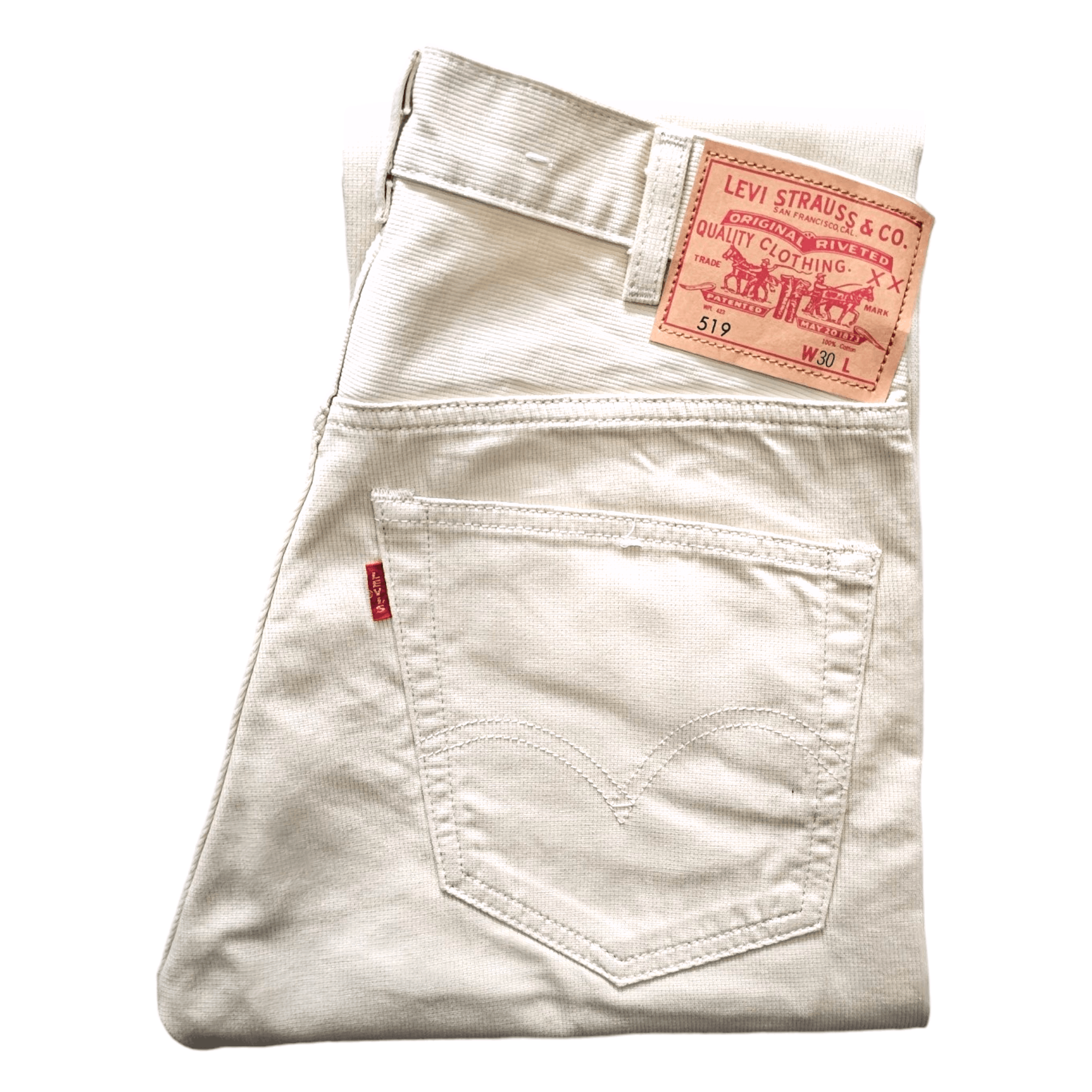 image of Levis Vintage Clothing New Lvc Levi's Vintage Clothing 519 Bedford Pant Big E Ss21 in Cream (Size 3