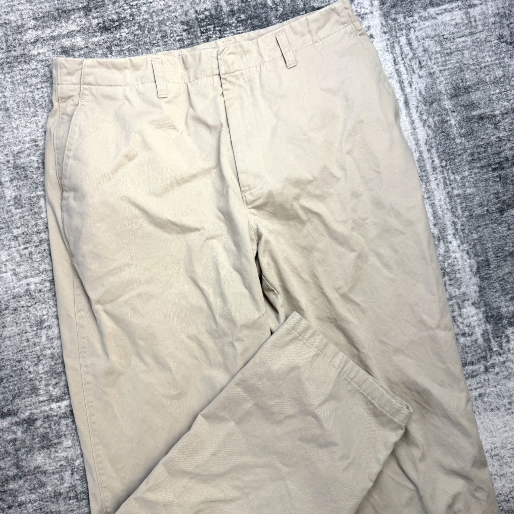 Ermenegildo Zegna Zegna Sport Pants Mens 34 Beige Cotton Straight Chino Trouser Regular Fit Front Pockets Size US 34 / EU 50 - 2 Thumbnail