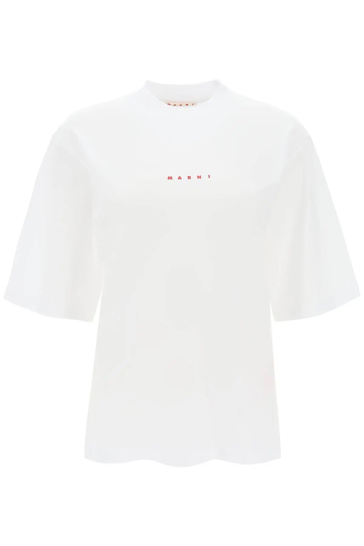 Image of Marni O1S22I1N1223 Organic Cotton T-Shirt In White, Women's (Size XS)