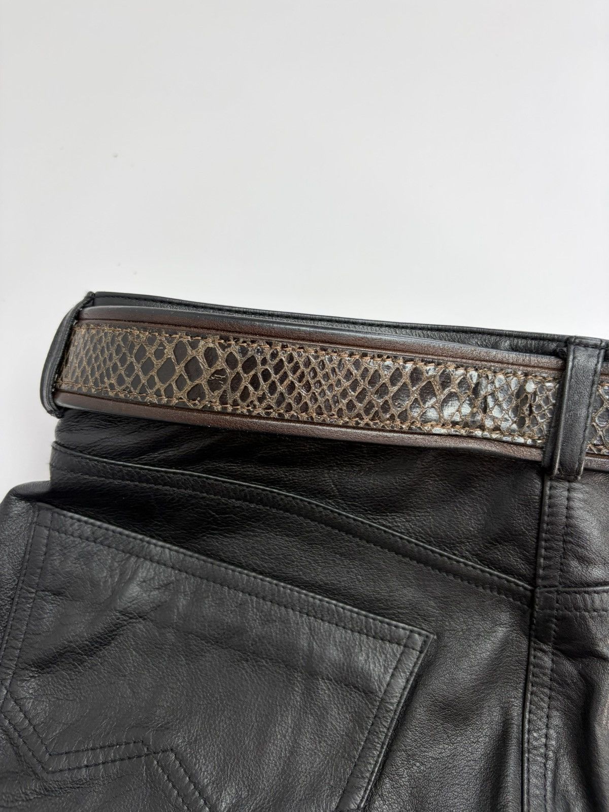 Hysteric Glamour Gothic Leather Belt with Sculpted Metal Panels LGB Vibe Size 36 - 11 Thumbnail