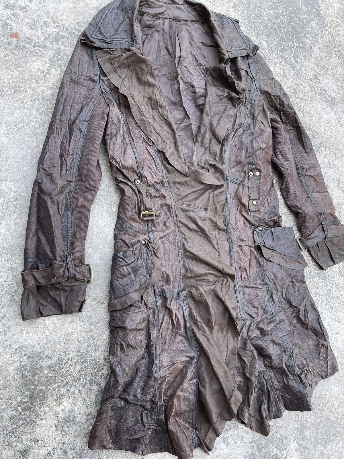 If Six Was Nine Blue Jam sheep leather Bondage L.G.B style Jacket Size S / US 4 / IT 40 - 4 Thumbnail