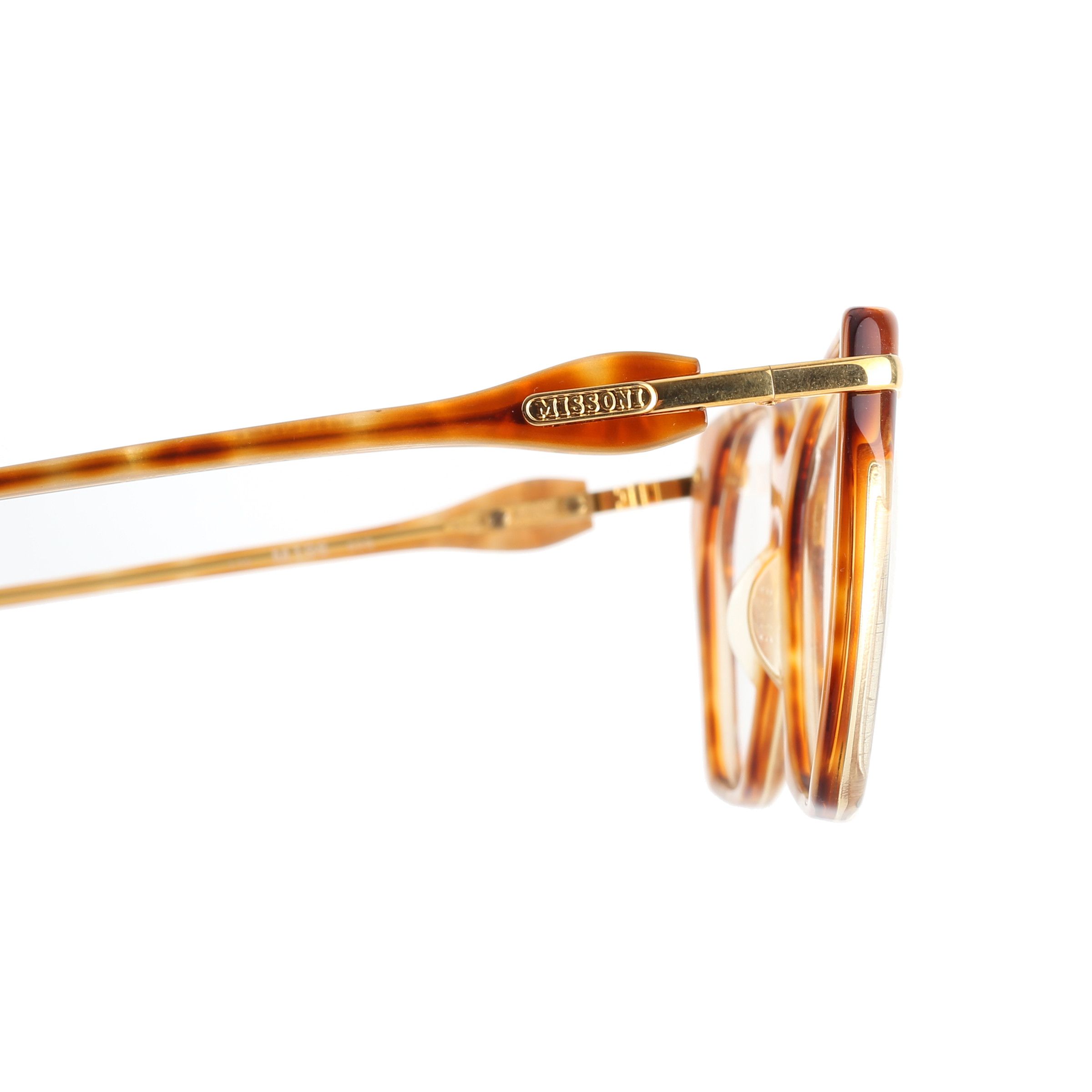 Missoni '90s Brown & Gold Oversized Glasses