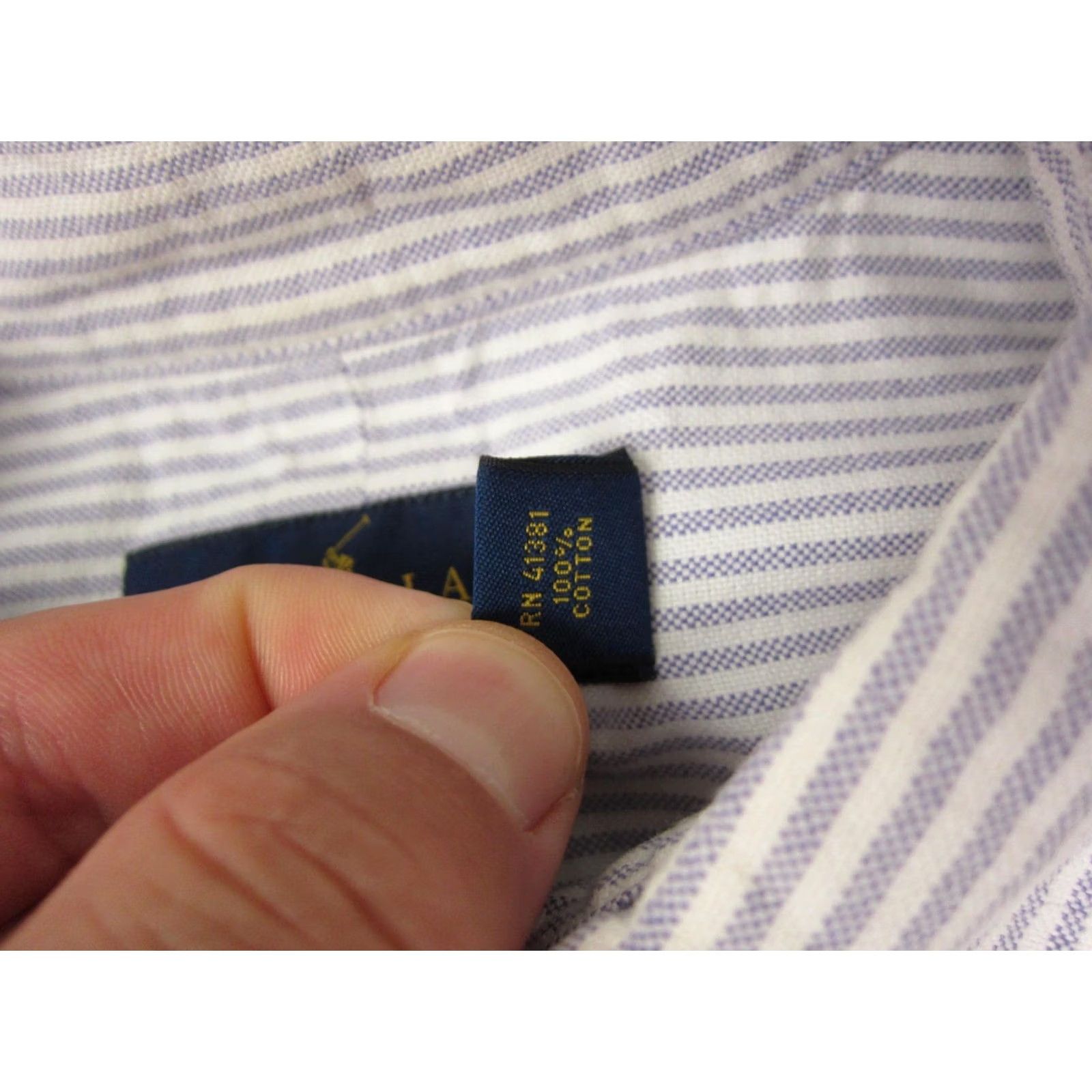 Ralph Lauren Ralph Lauren Shirt Mens Large Purple Striped Cotton Button Down Size US L / EU 52-54 / 3 - 7 Thumbnail