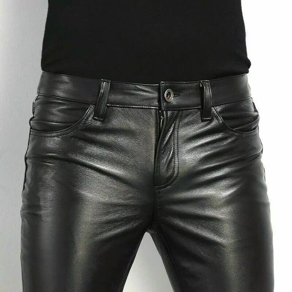 Other Black PU Leather Skinny Pants – Sleek, Stylish, and Bold Size US 35 - 5 Thumbnail