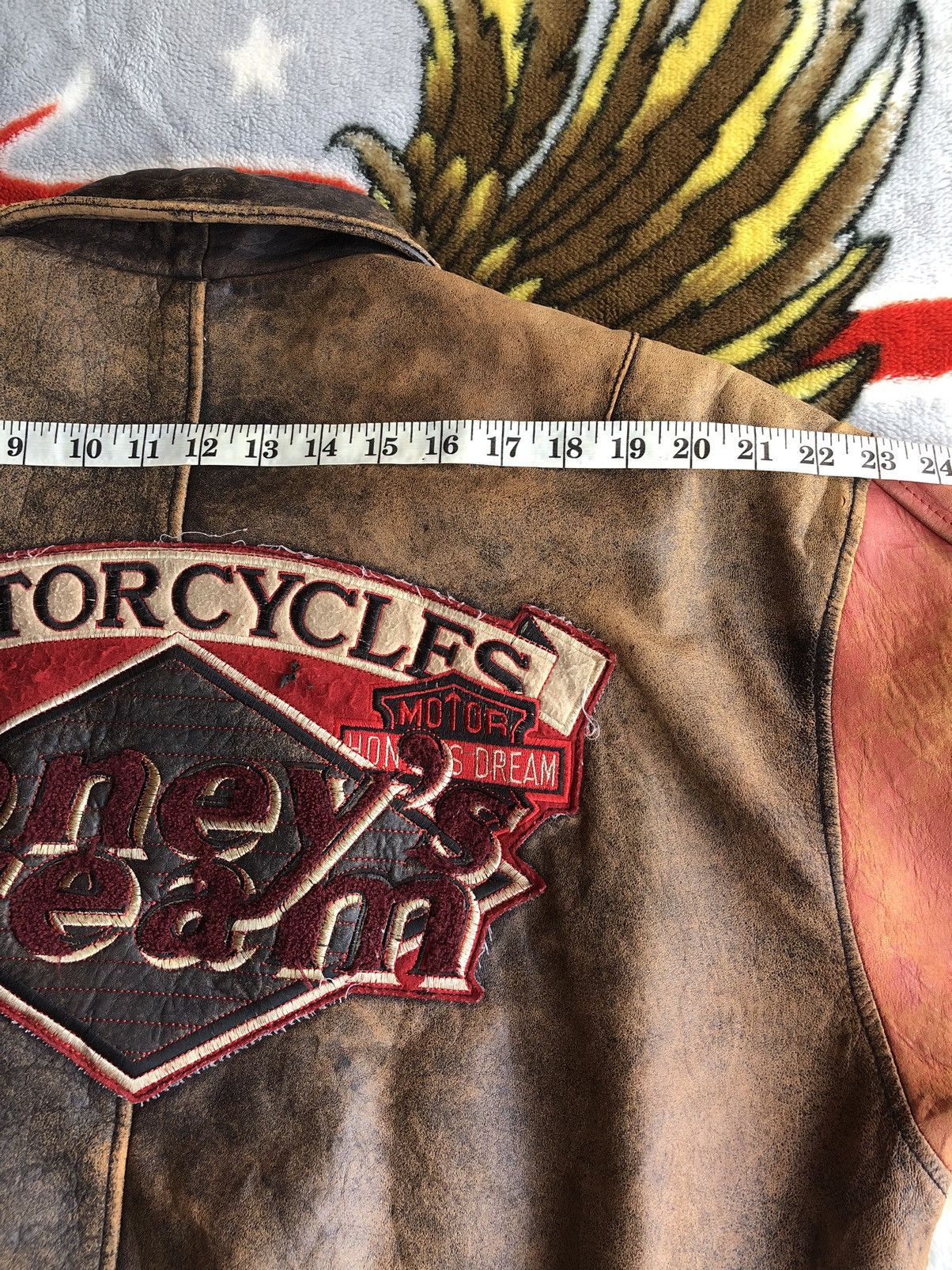 Leather Vintage Honey’s Dream Motorcycles Leather Distressed Jacket Size US L / EU 52-54 / 3 - 10 Thumbnail