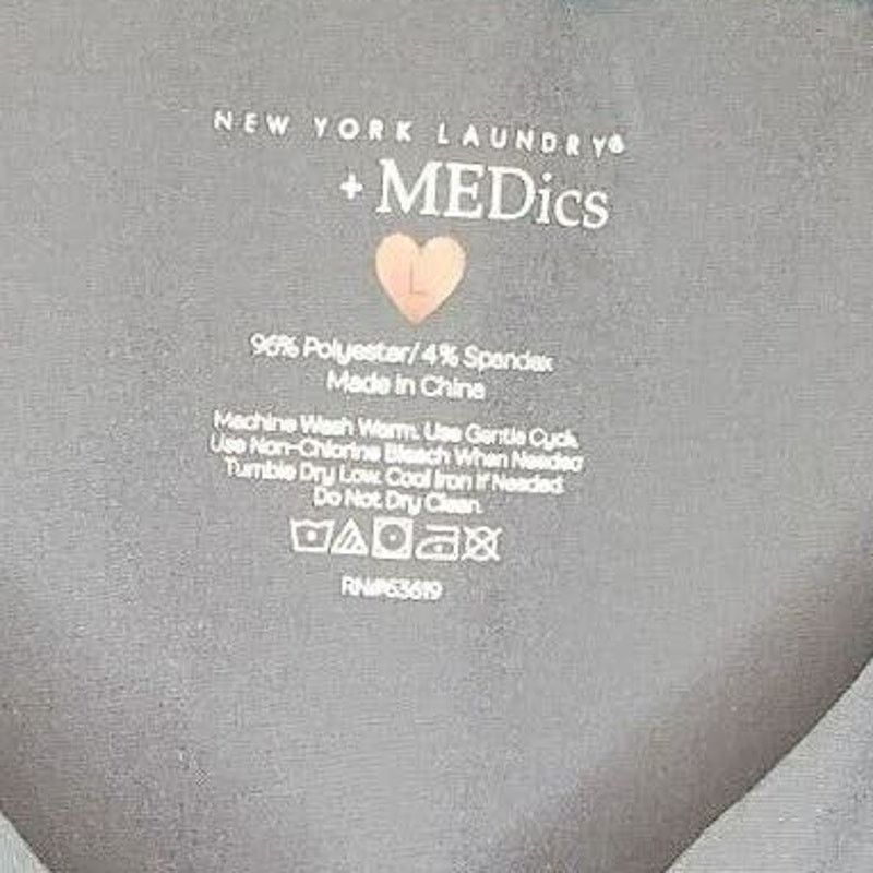 Other Womens Gray Uniform V-neck Scrub Top Shirt by Medics Size L Size L / US 10 / IT 46 - 3 Thumbnail