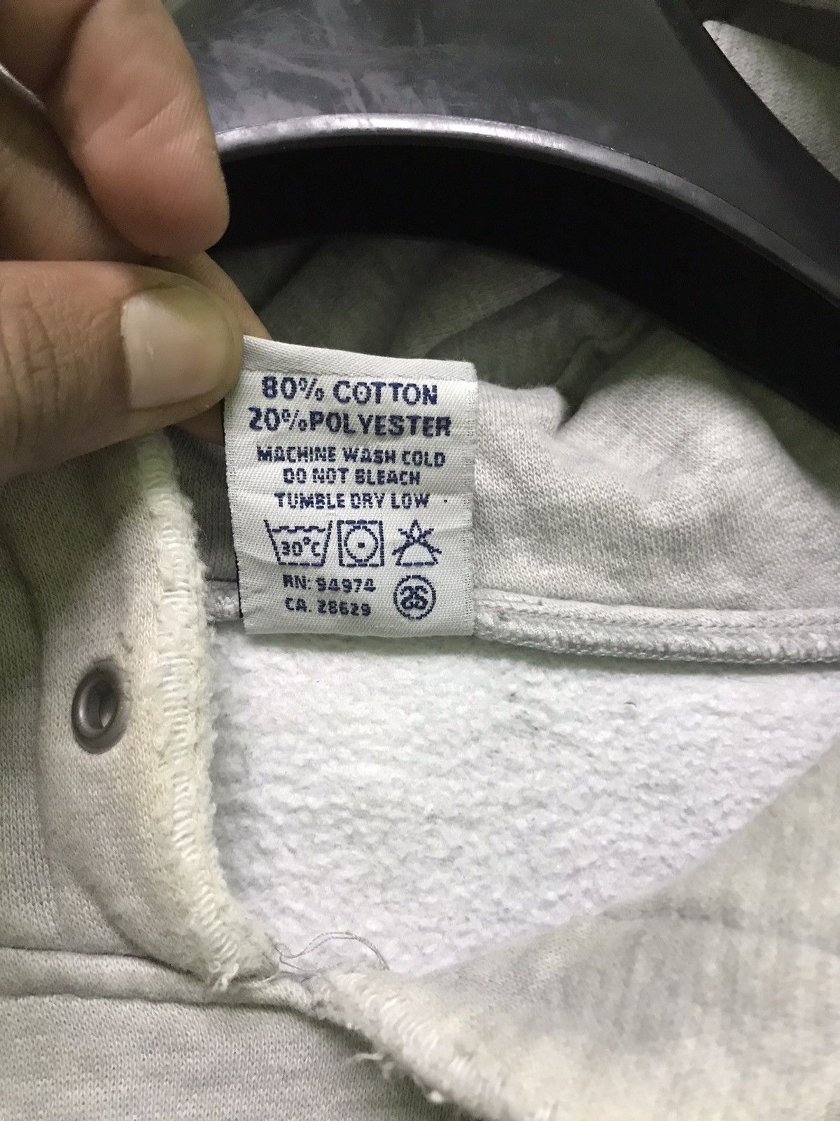 Stussy × Vintage Rare VINTAGE 90s STUSSY HOODIE DISTRESSED Size US L / EU 52-54 / 3 - 5 Thumbnail