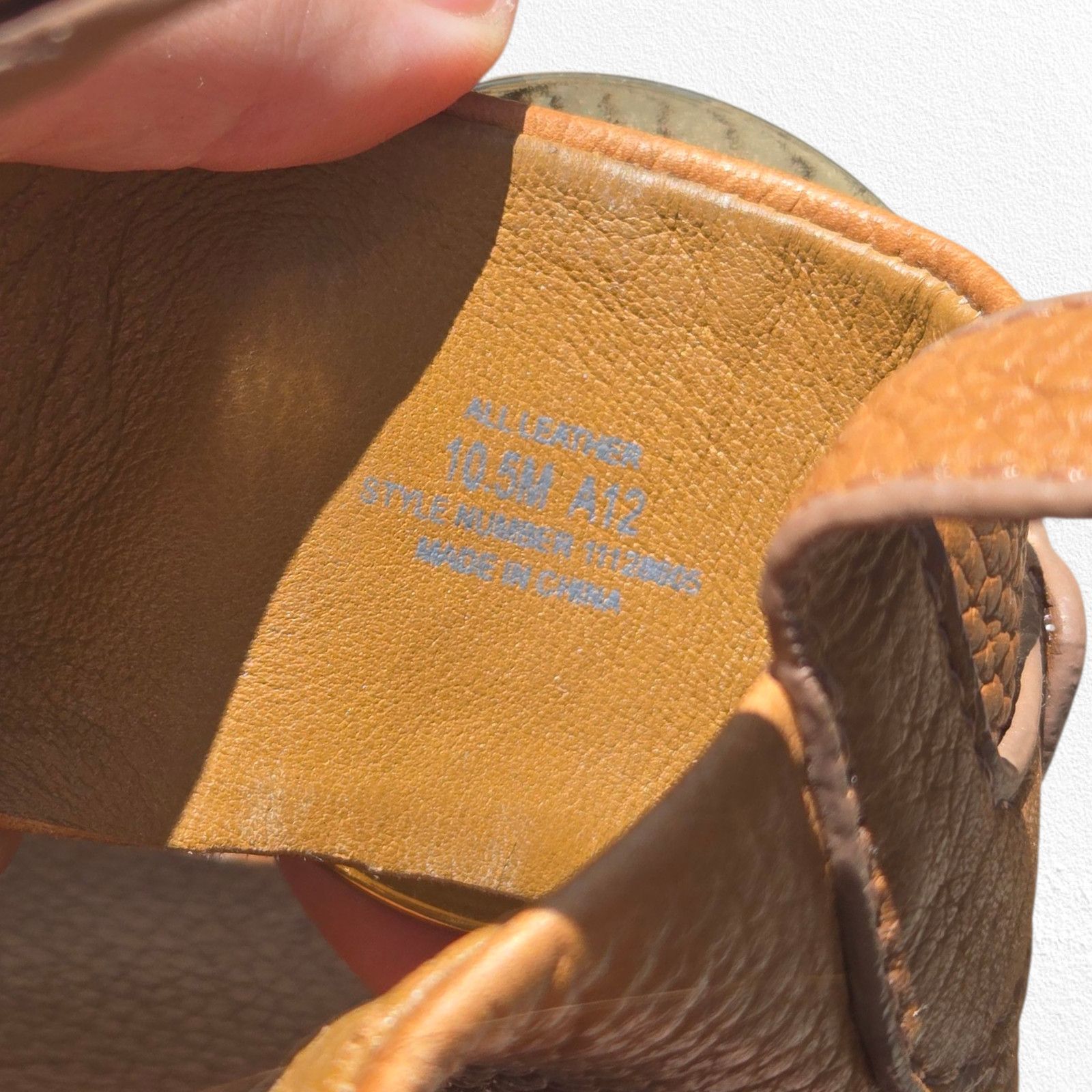 Tory Burch Tory Burch Tan Leather Miller Wedge Sandals Heels Size 10.5M Size US 10.5 / IT 40.5 - 8 Thumbnail