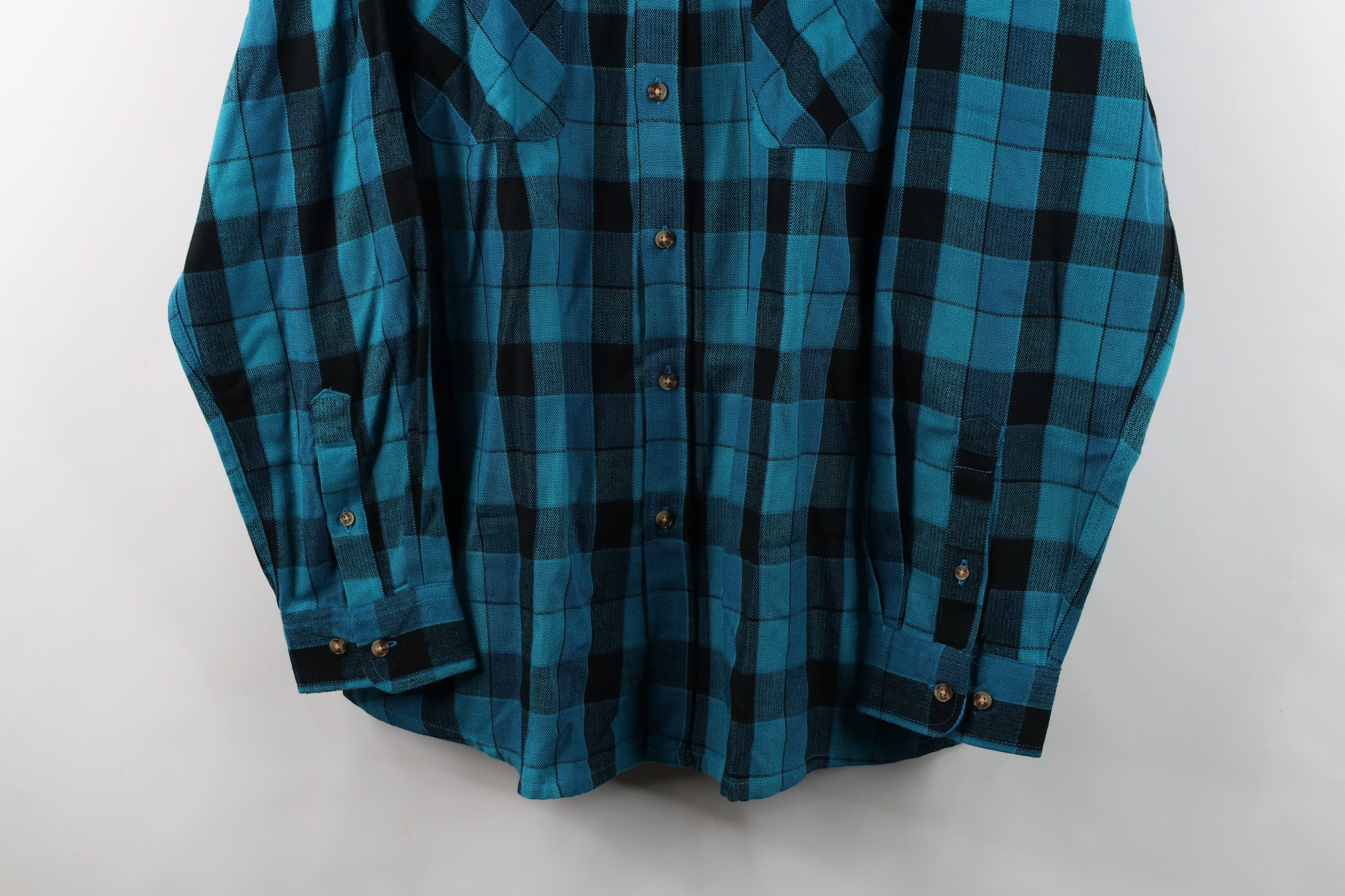 Vintage Vintage 90s Streetwear Pocket Collared Button Shirt Plaid Size US M / EU 48-50 / 2 - 3 Thumbnail