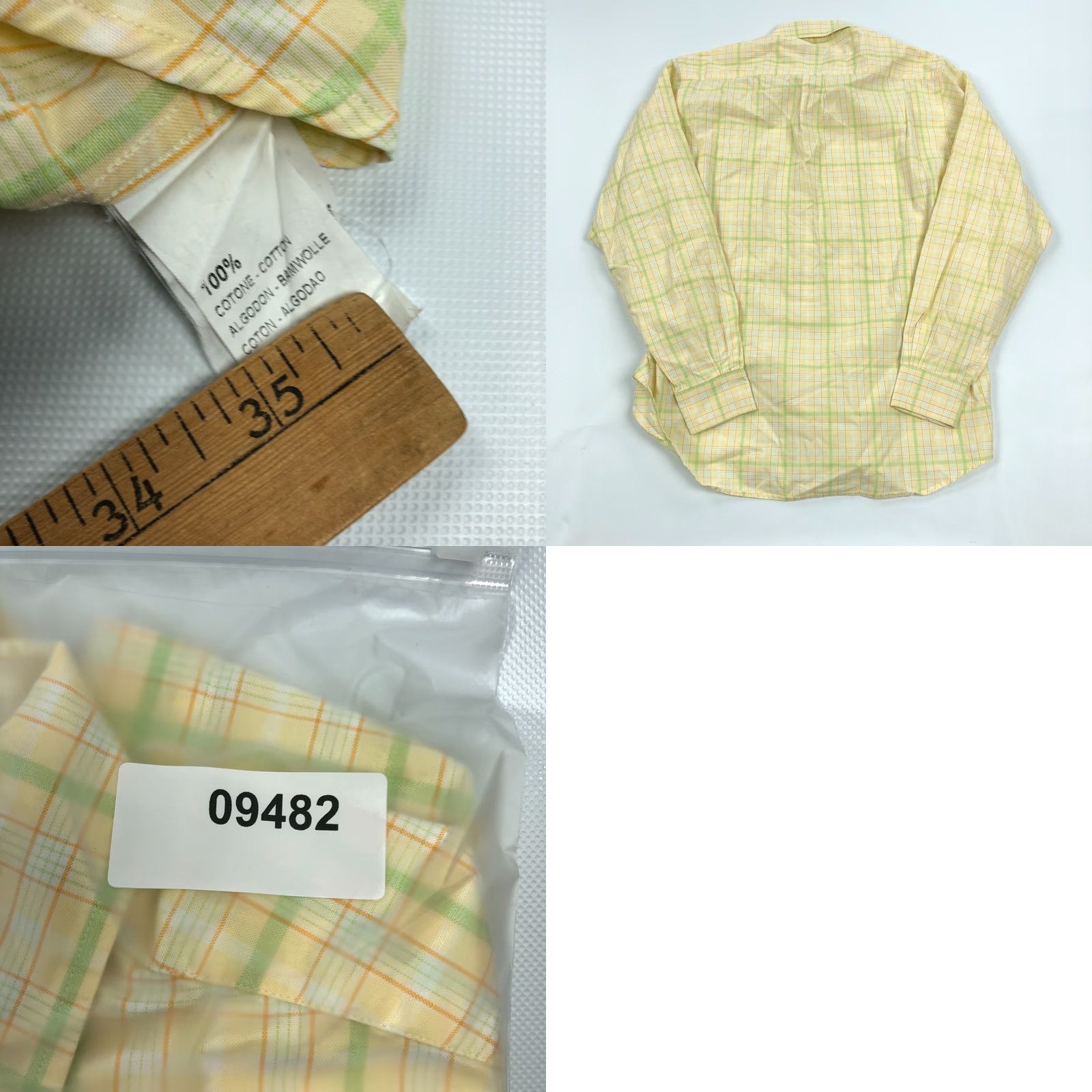 Ermenegildo Zegna Ermenegildo Zegna Shirt Mens M Yellow Check Long Sleeve Button Up Size US M / EU 48-50 / 2 - 8 Thumbnail