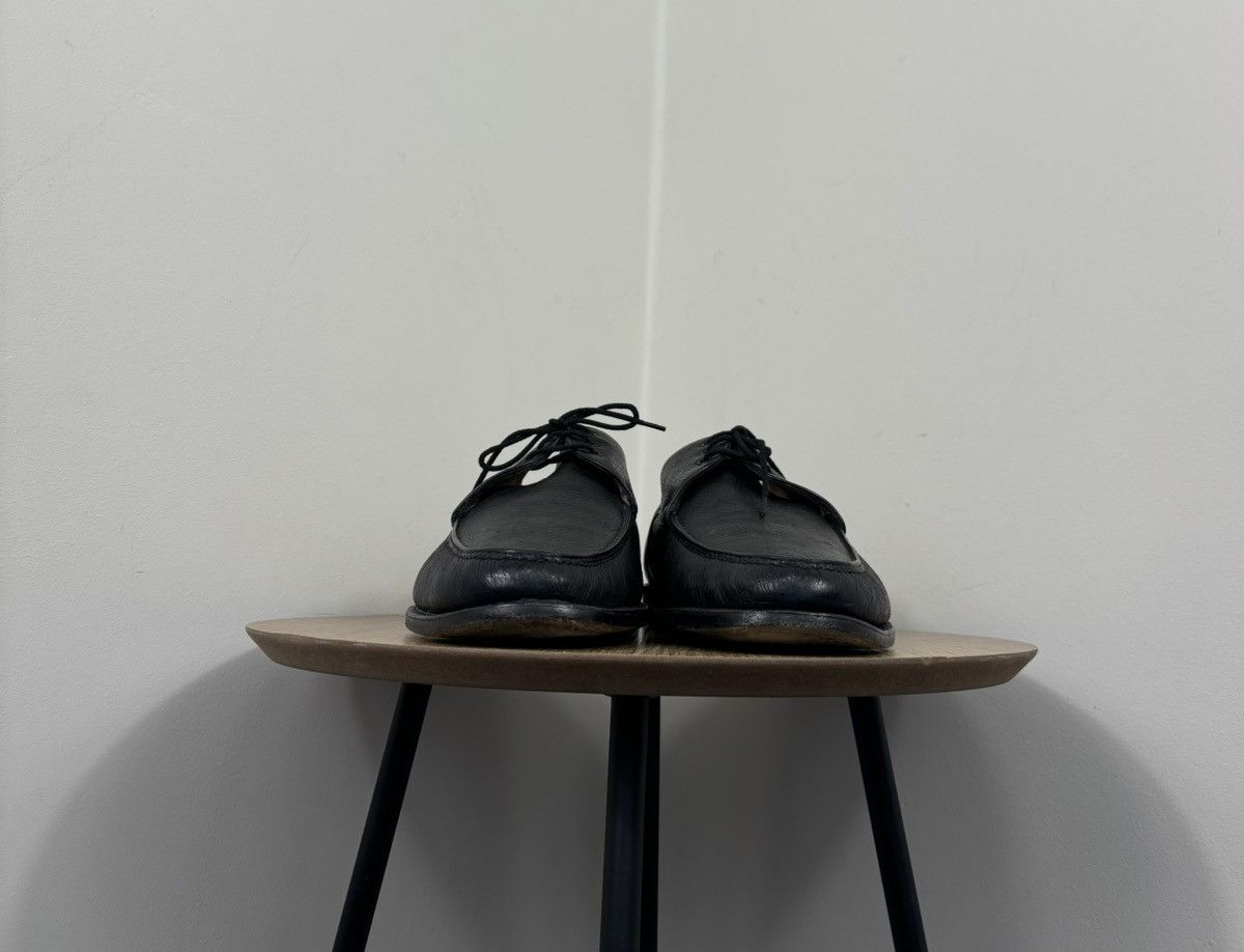 Gravati Gravati Vintage Black Leather Split-Toe Lace-Up Dress Shoes Size US 11.5 / EU 44-45 - 5 Thumbnail