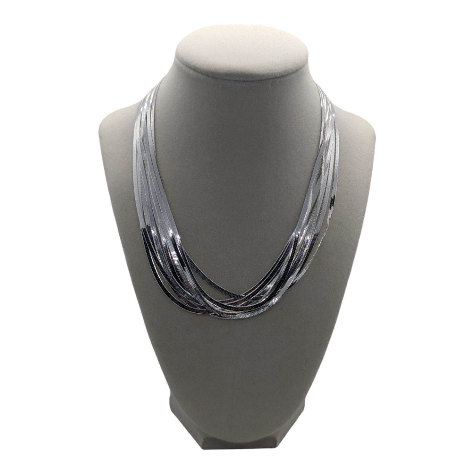 The Unbranded Brand Reseller Bundle 10- 925 Sterling Silver Herringbone Necklace Size ONE SIZE - 7 Thumbnail