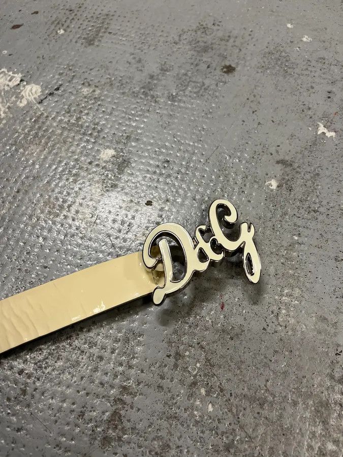 Dolce & Gabbana 2000s Dolce & Gabbana White Leather Belt Size ONE SIZE - 6 Thumbnail