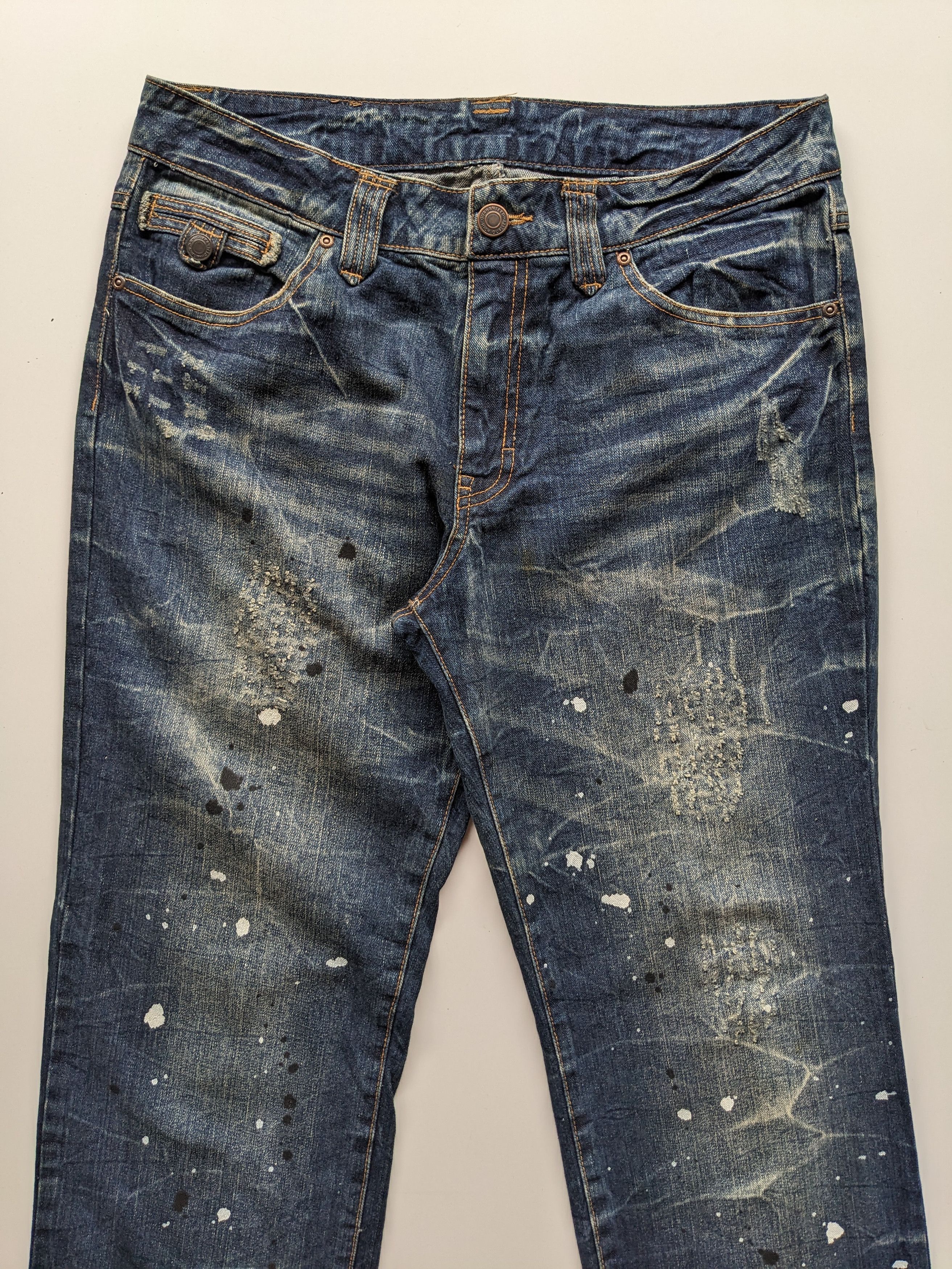 If Six Was Nine × Japanese Brand × Le Grande Bleu (L.G.B.) Japanese brand splash clawmark jeans Size US 34 / EU 50 - 3 Thumbnail