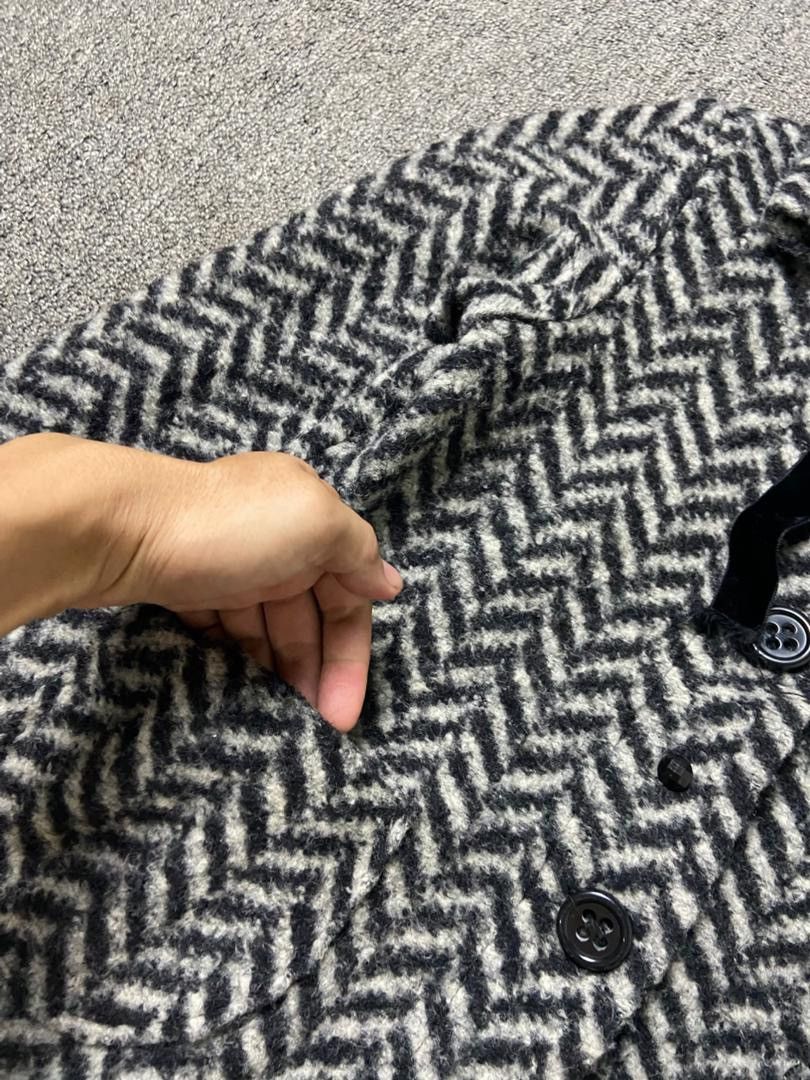 Japanese Brand 0+0 Japanese Brand Black & White Tweed Jacket (191) Size XXS / US 00 / IT 34 - 7 Thumbnail